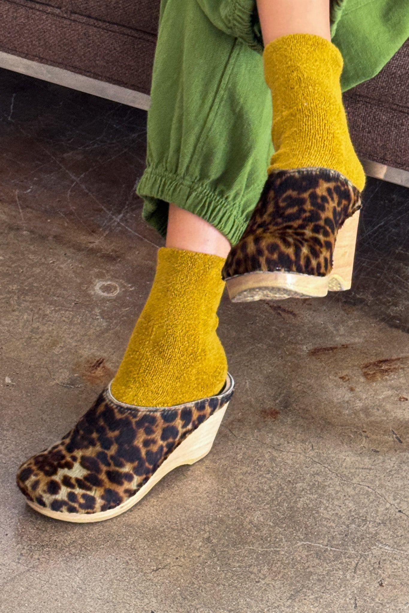 Chaussettes Nuage - Vert Olive