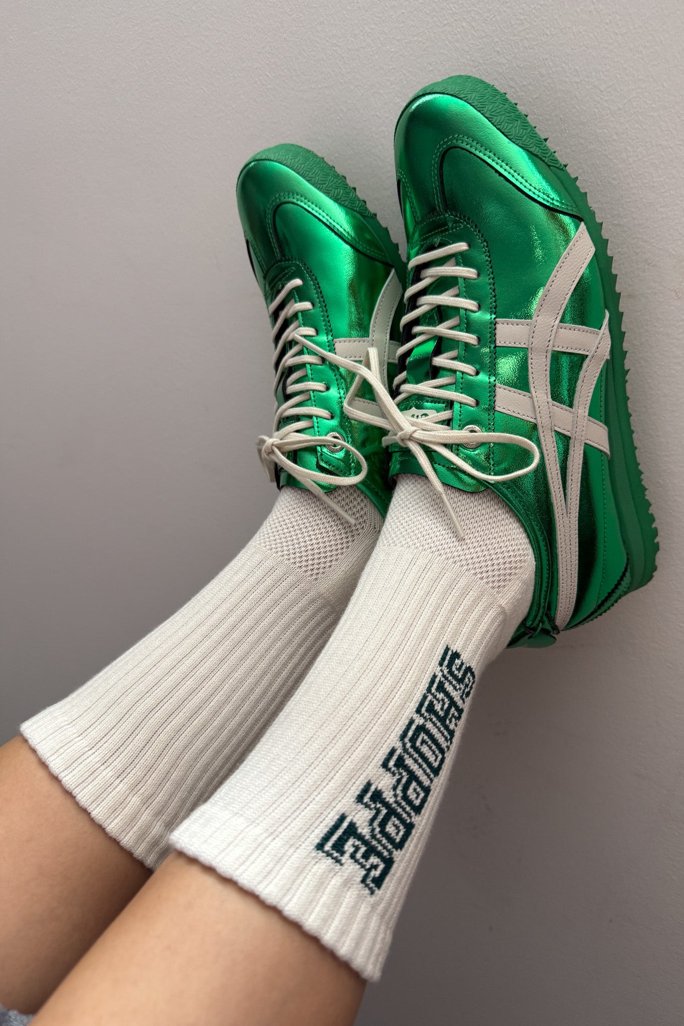 Preppy Socks - Canvas/Green