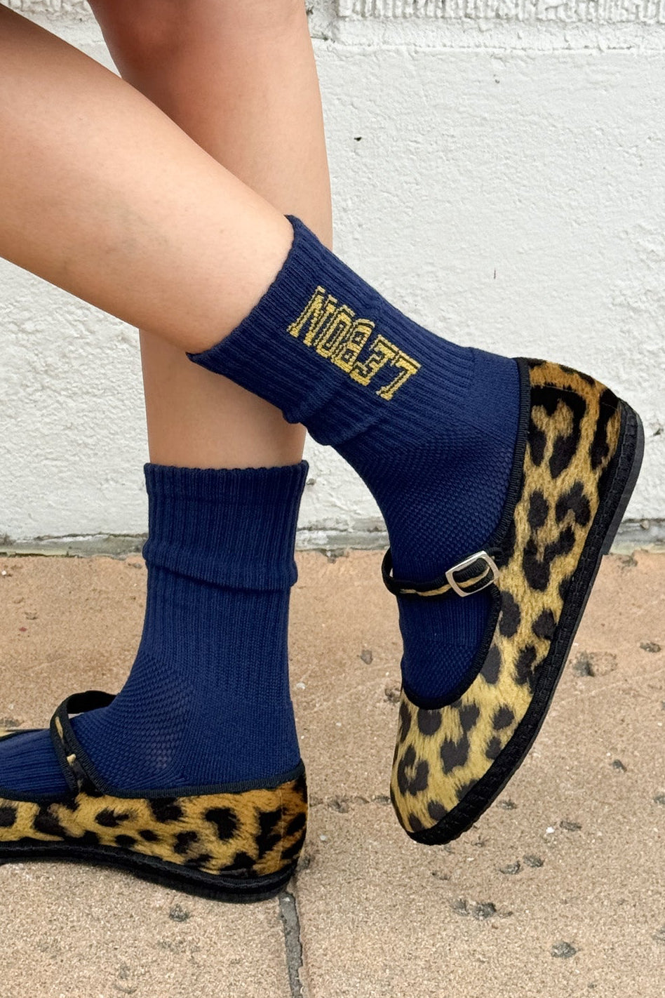 Preppy Socks - Navy/Gold