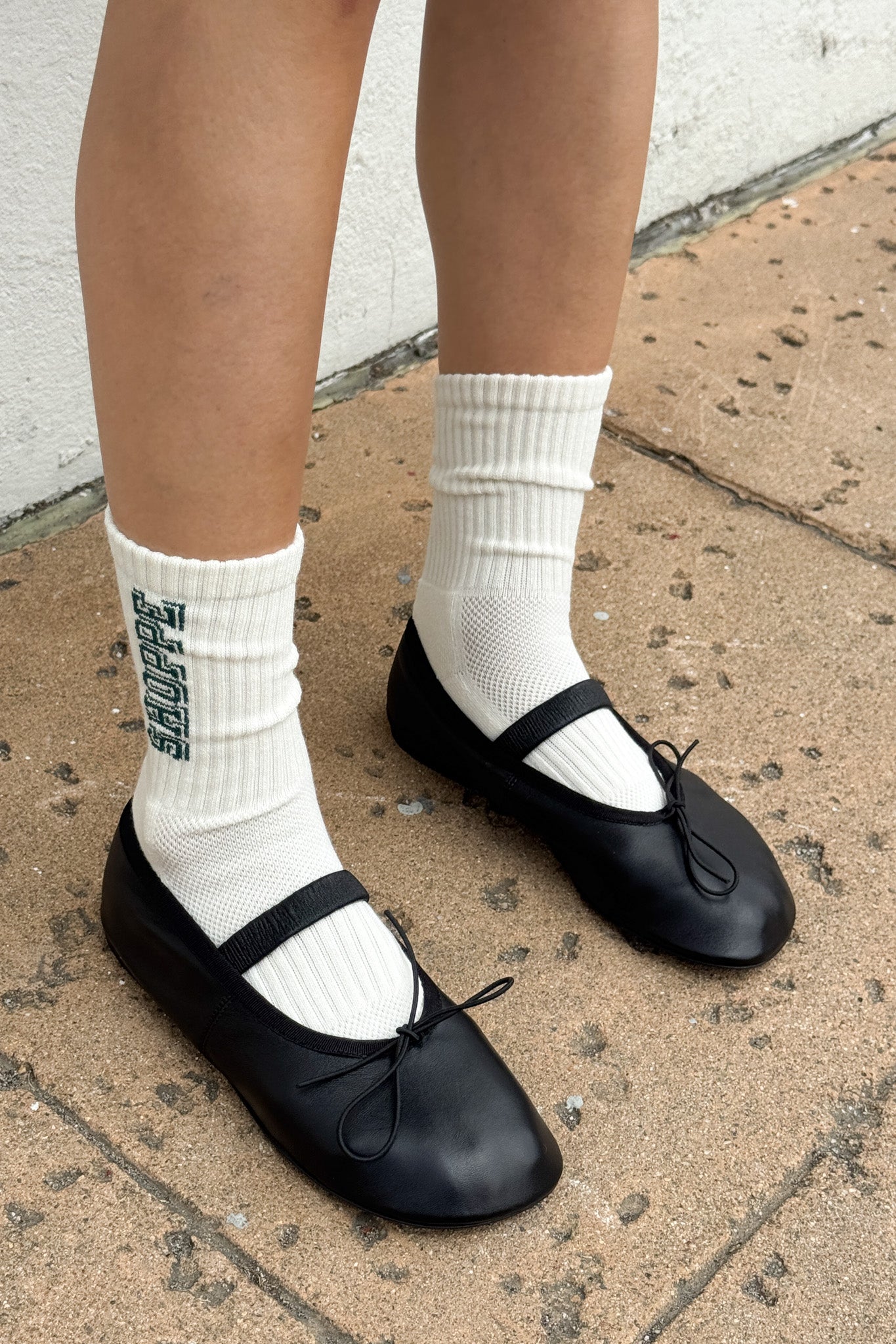 Preppy Socks - Canvas/Green