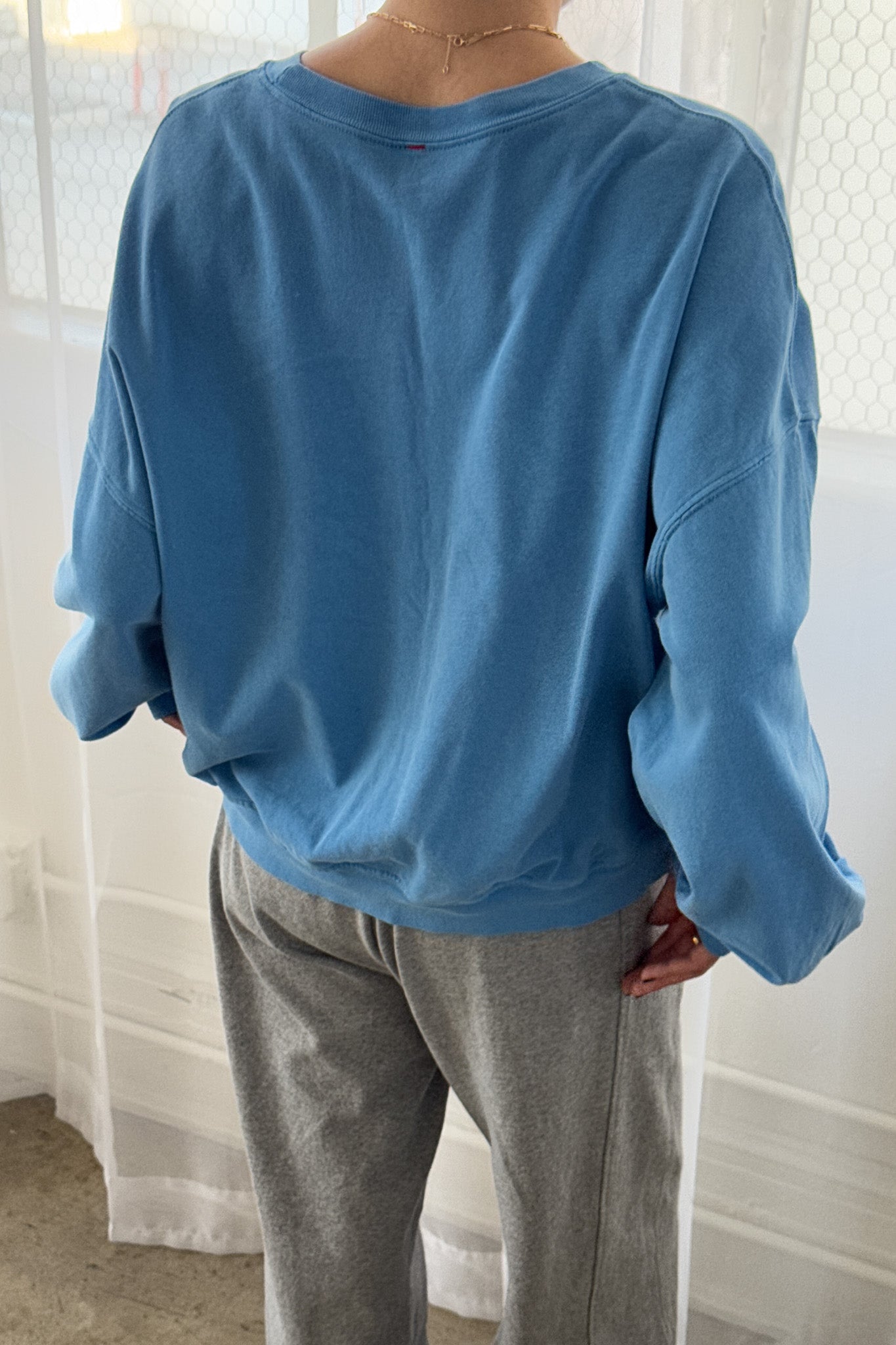 Cali Jersey Sweatshirt in Yacht Blue Cali Jersey Sweatshirt in Yacht Blue