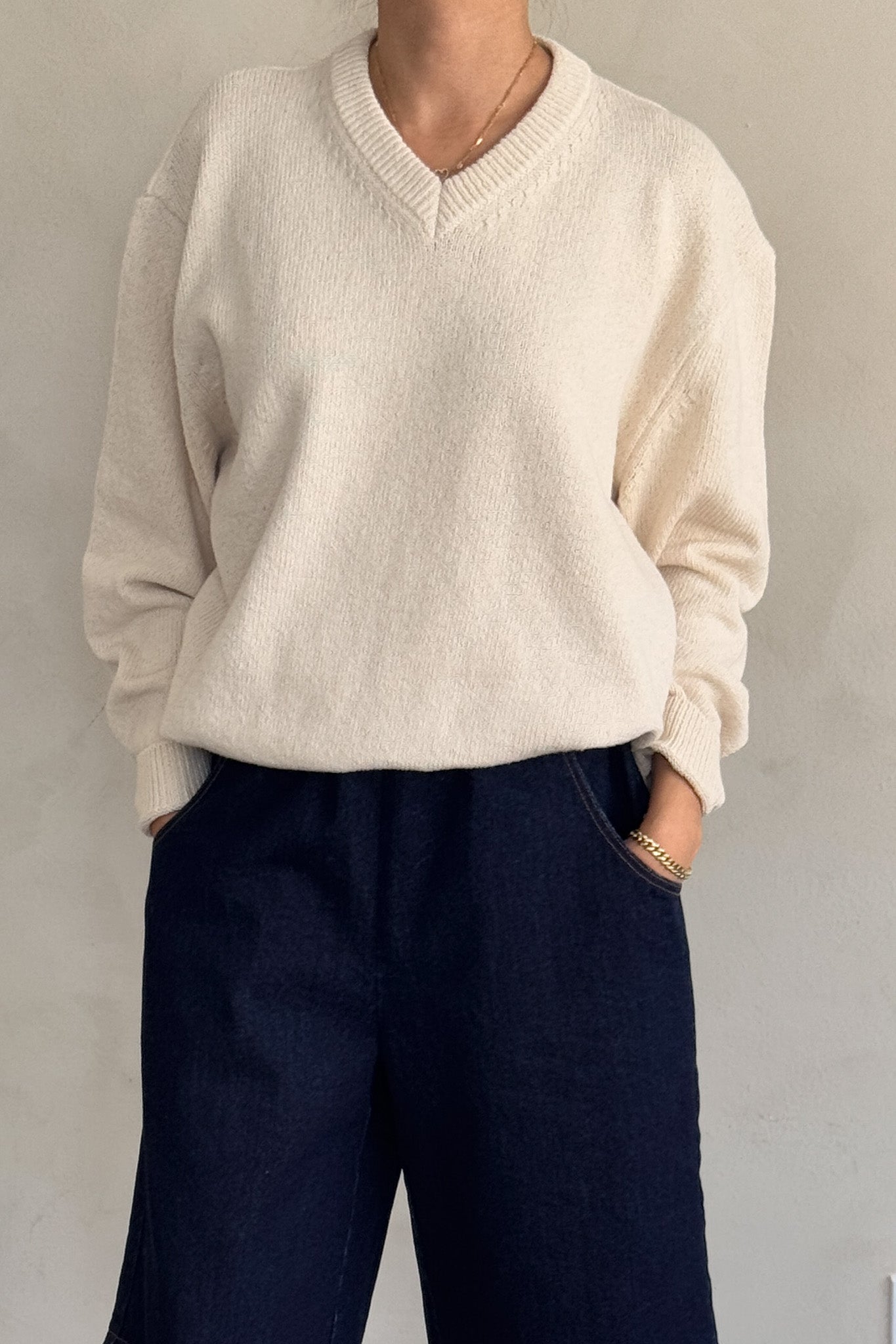 Gabby Cotton Sweater - Naturel