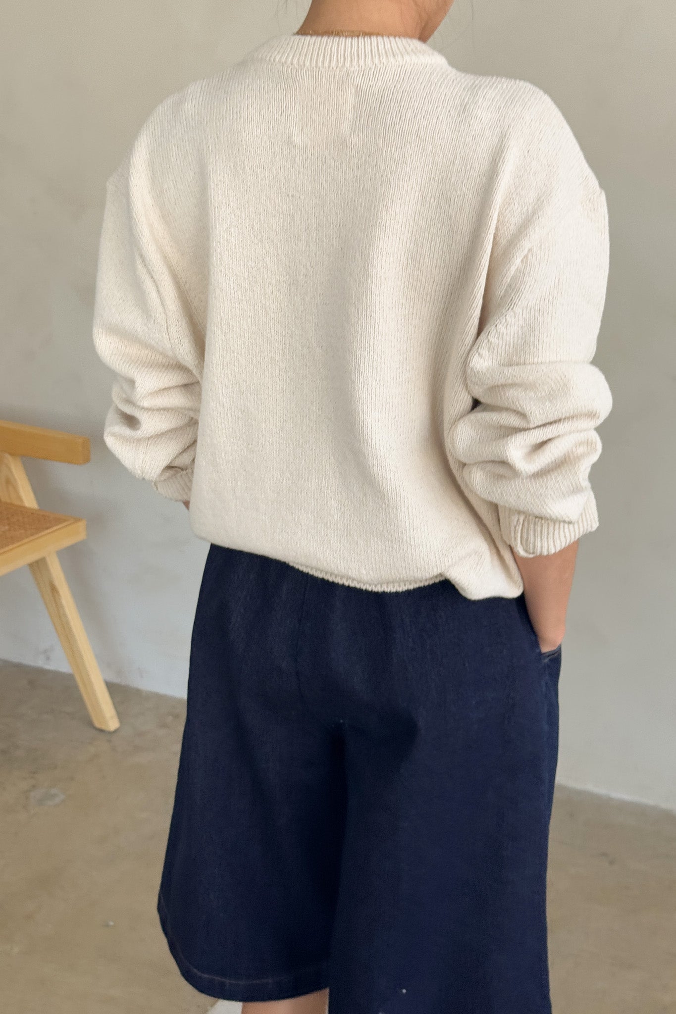 Gabby Cotton Sweater - Naturel