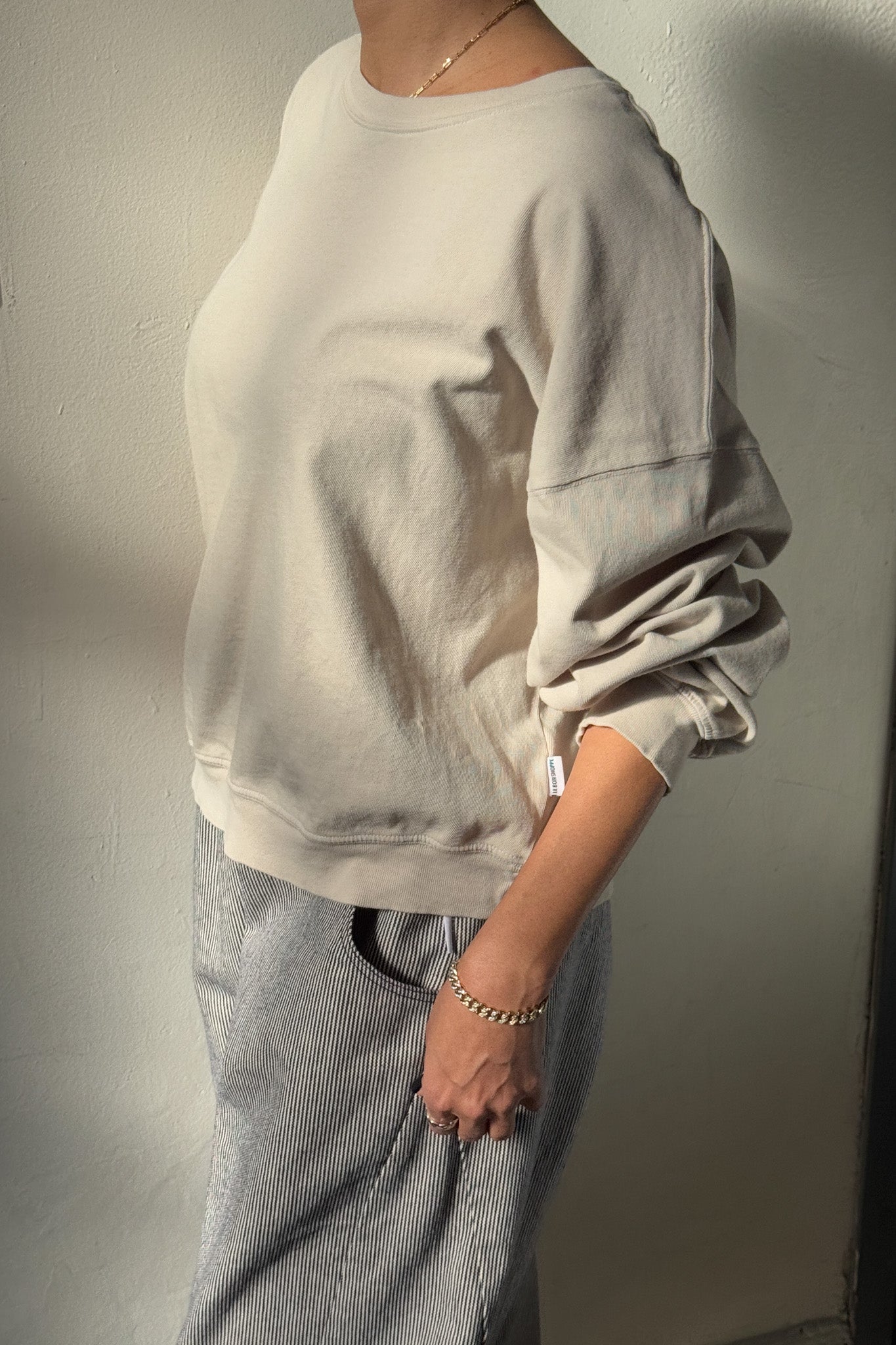 Cali Jersey Sweatshirt in Rice Cali Jersey Sweatshirt in Rice