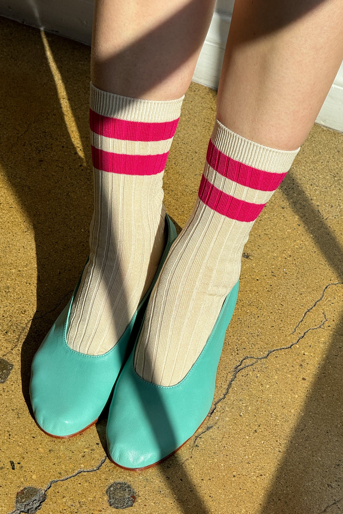 Her Varsity Socks - Magenta