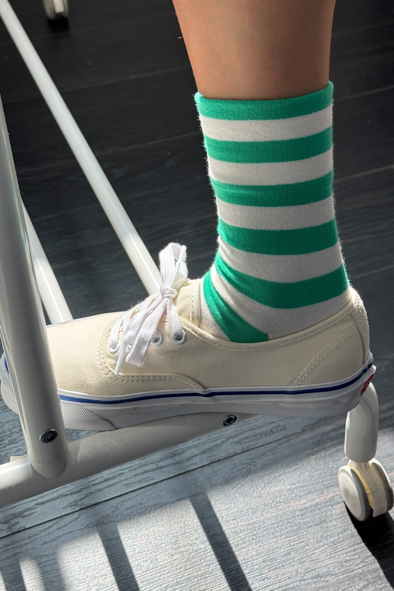 Wally Socks - Wide / Green Stripe