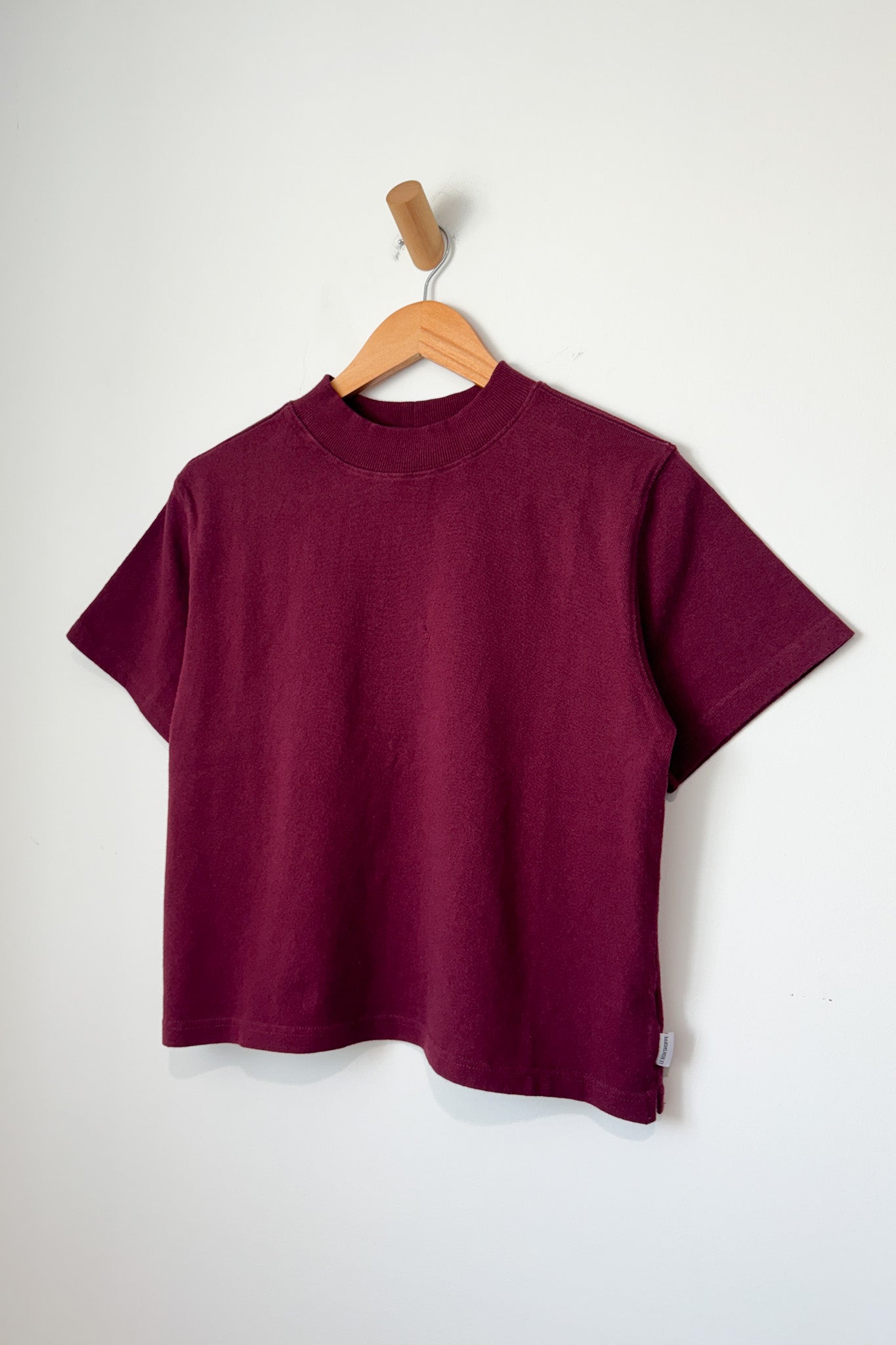 Sunset Mock Neck Tee - Cabernet