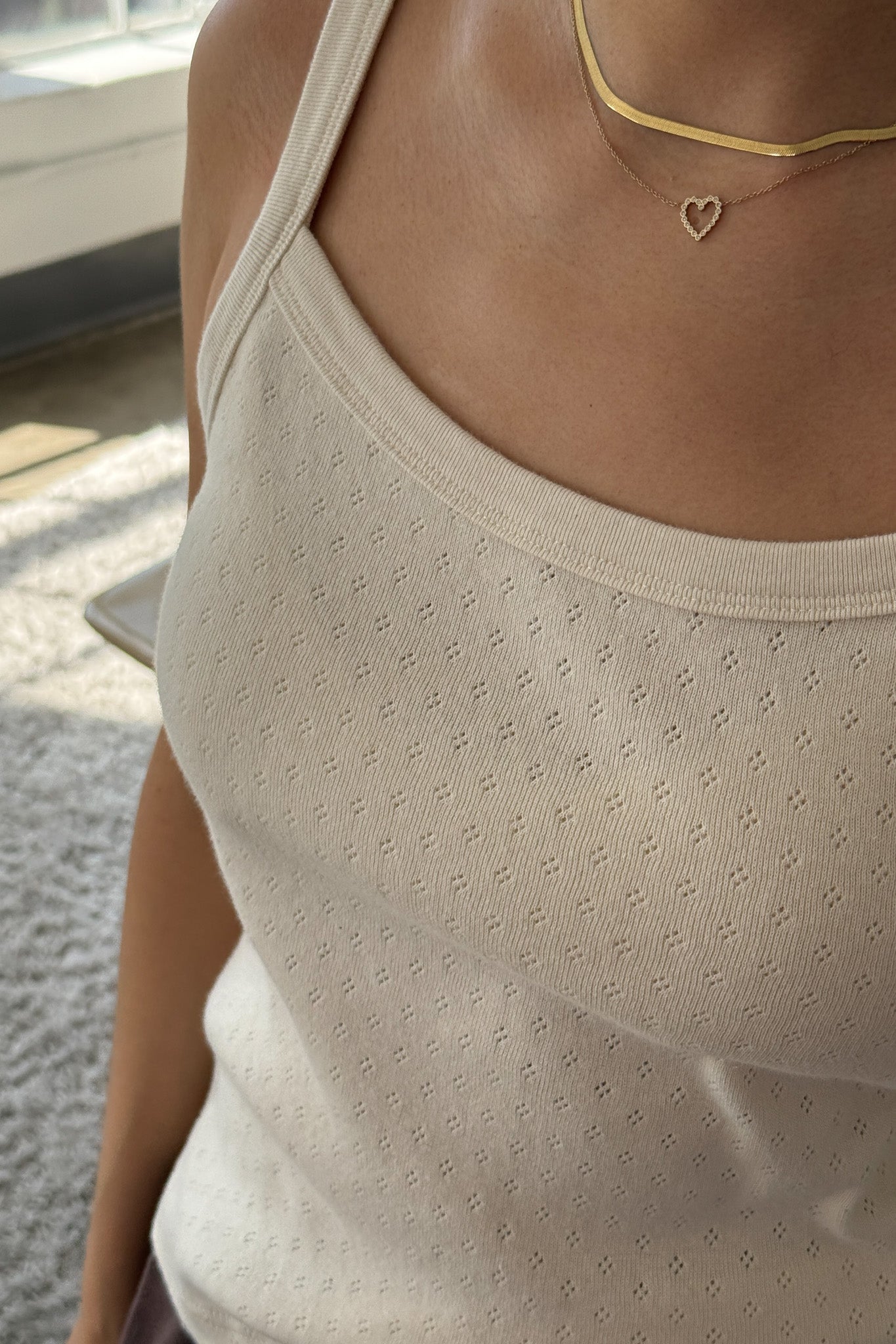 Pointelle Eve Cami- NATUREL