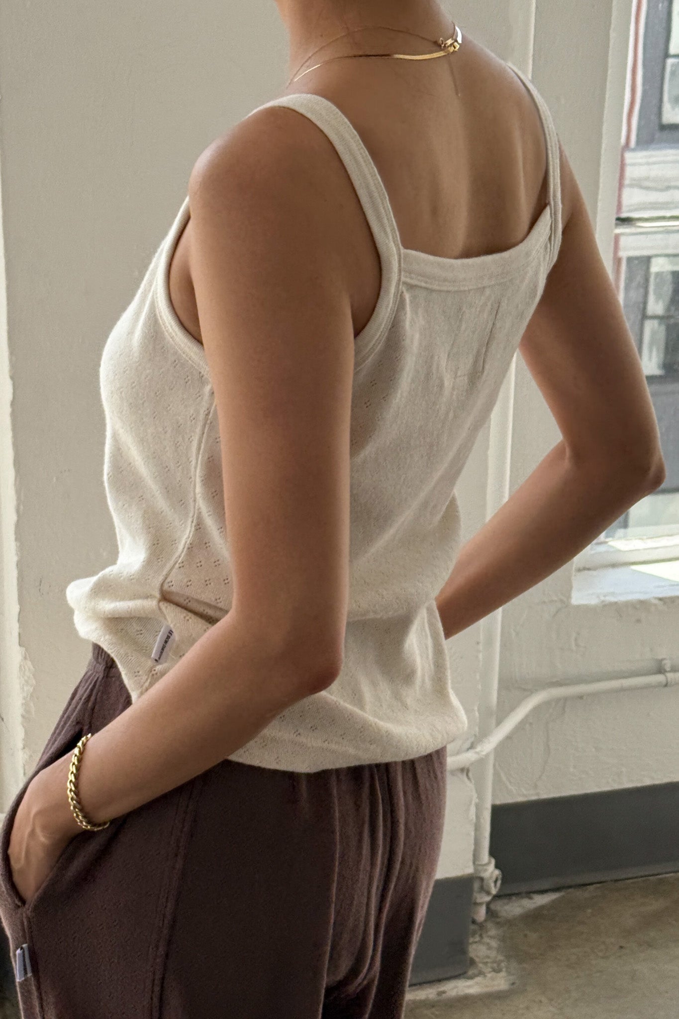 Pointelle Eve Cami- NATUREL