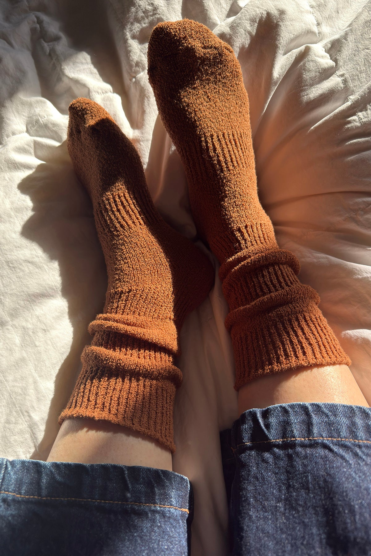Airy Puffin Socks - Whisky