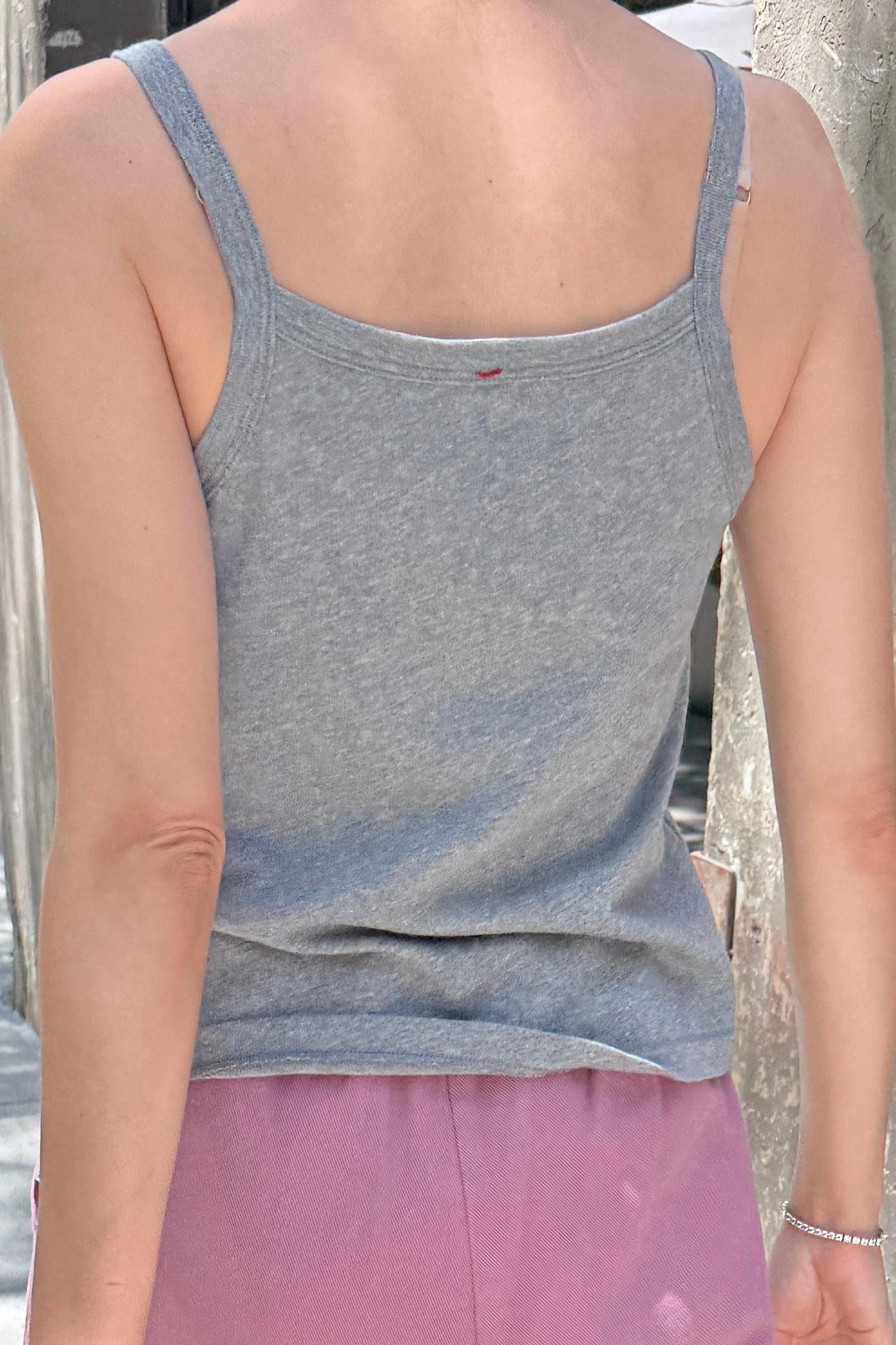 Premium Jersey Dana Cami - Melange Grey