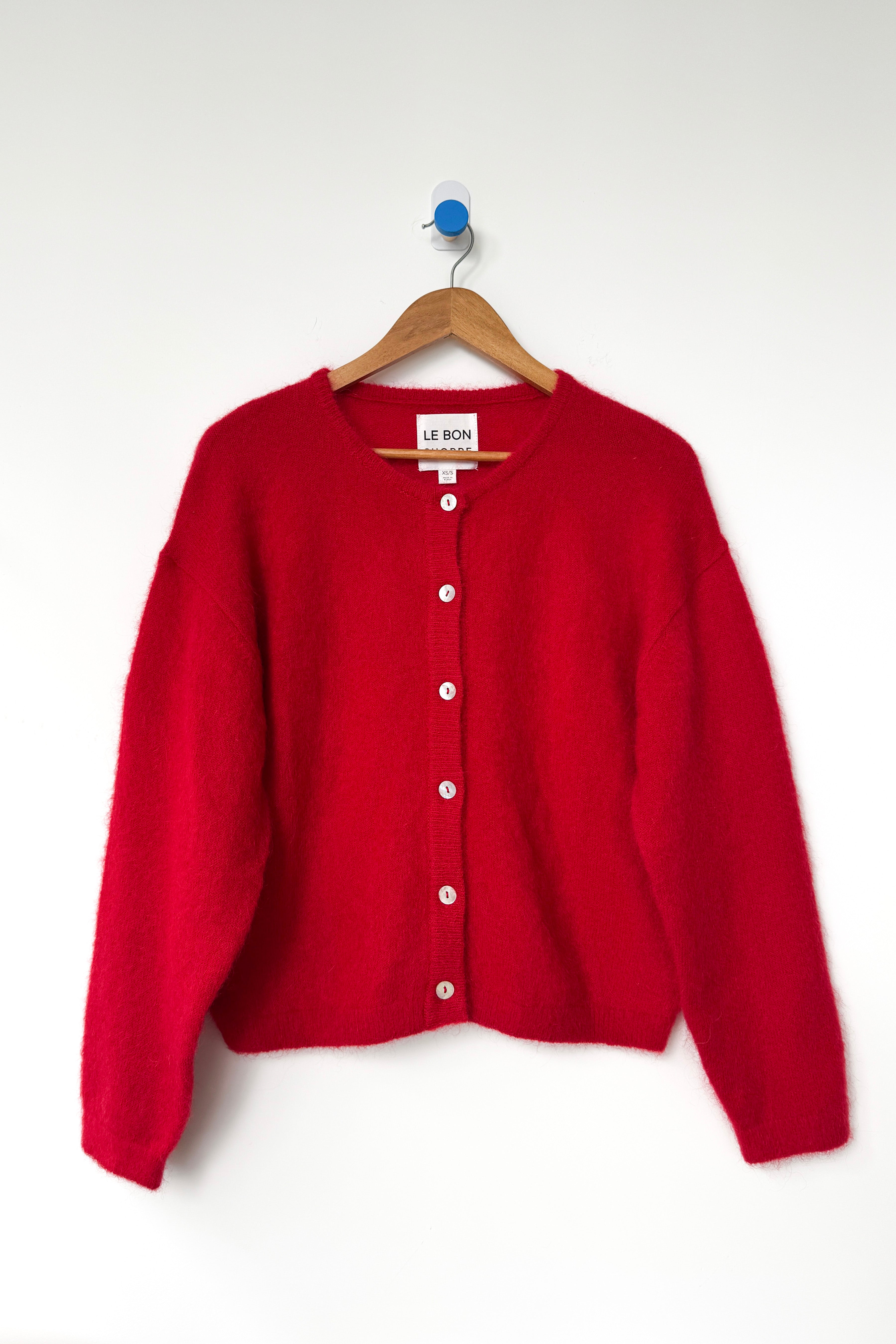 Leila Mohair Cardigan - Red