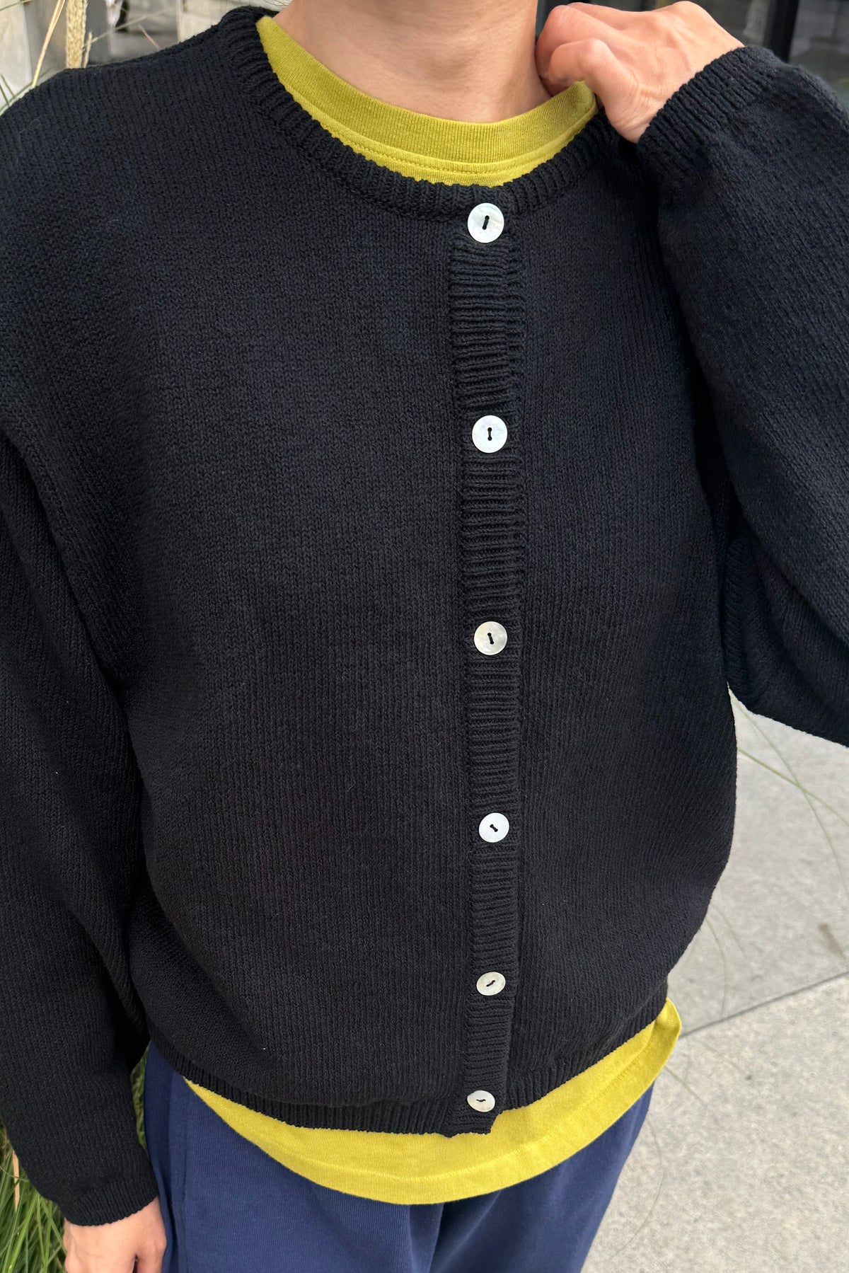 Cotton Leila Cardigan - Black