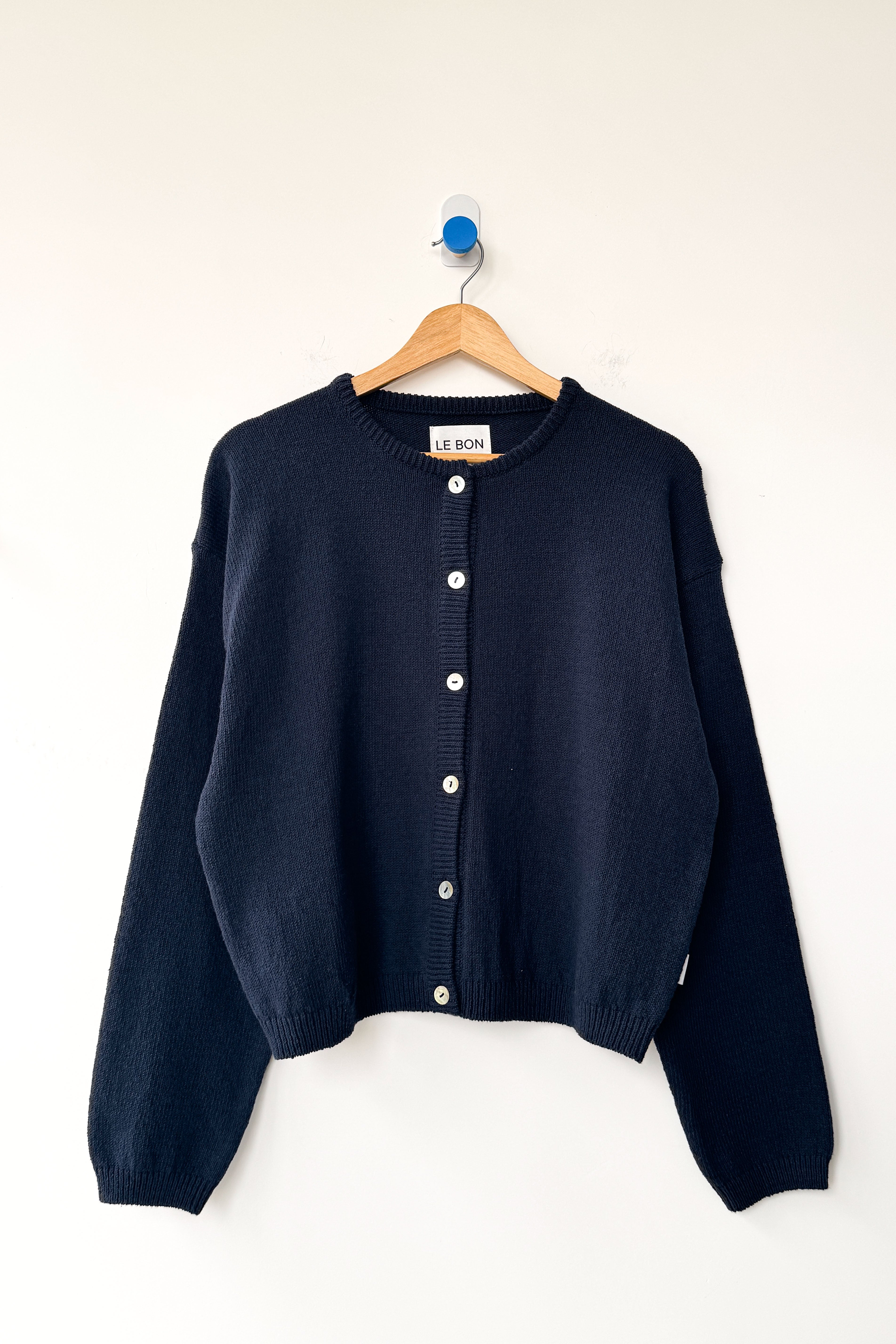Cotton Leila Cardigan - Navy Cotton Leila Cardigan - Navy