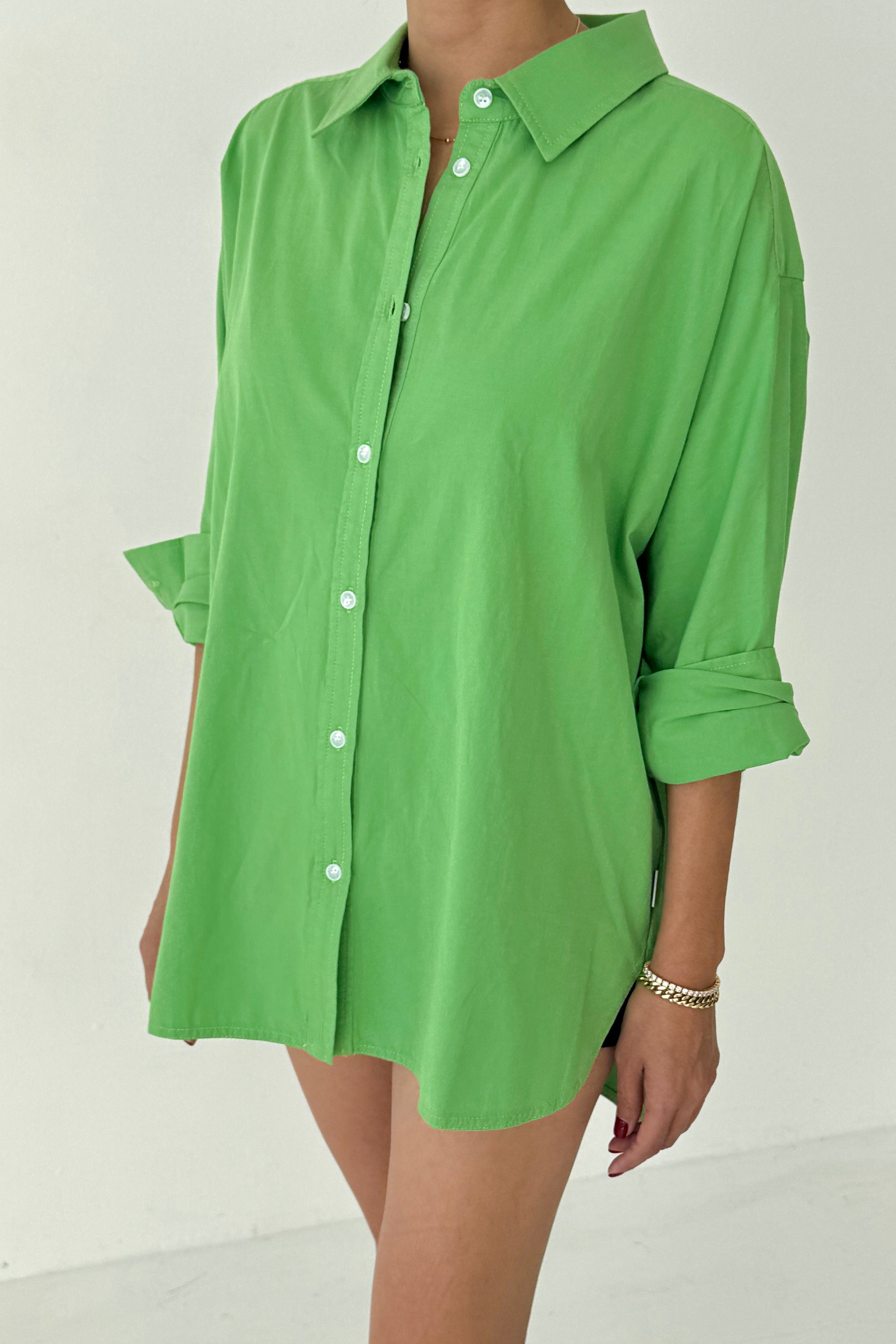 Light Weight Owen Shirt - Green Bud