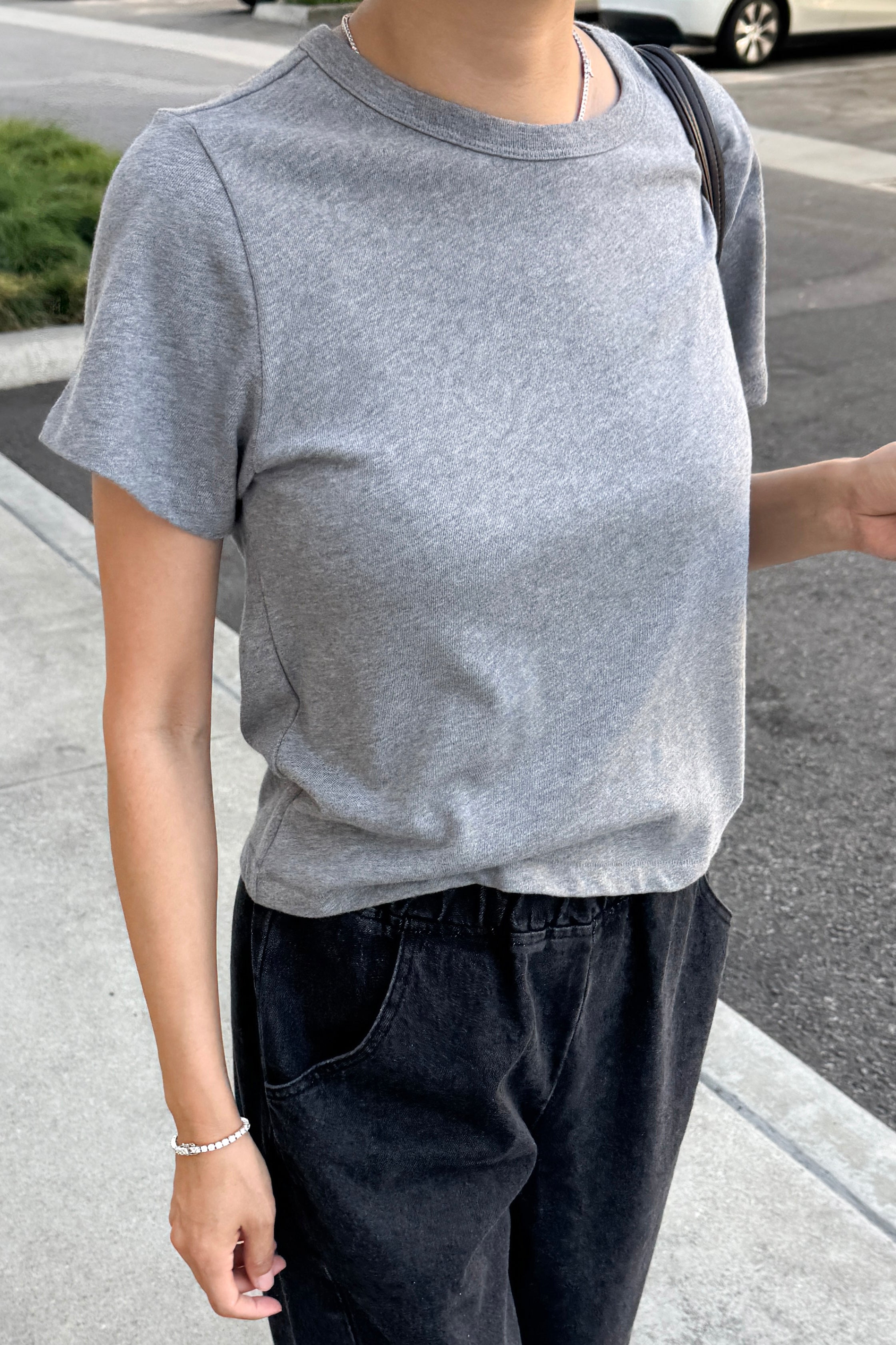 The Little Boy Tee - Melange Grey