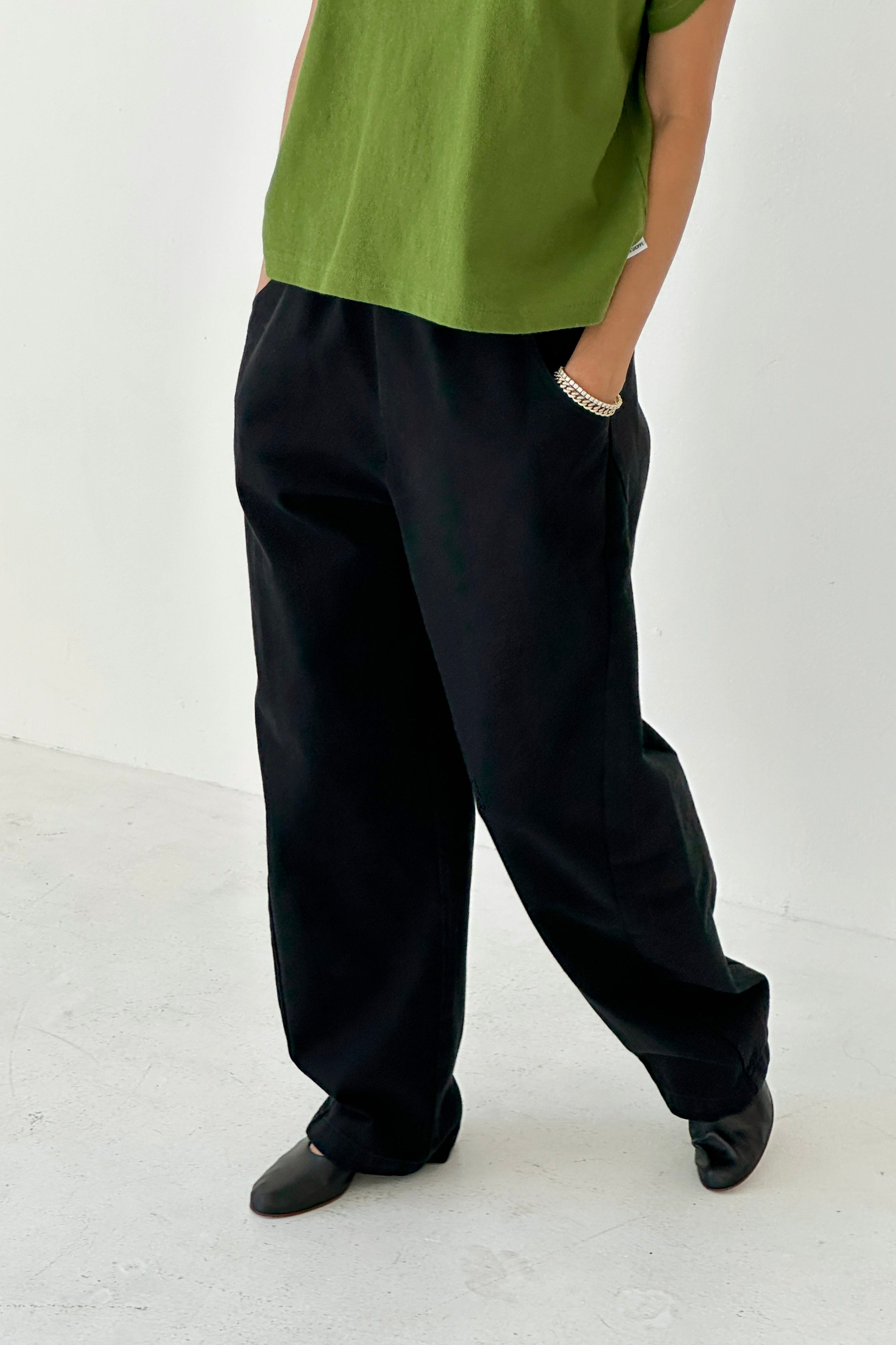 Long Arc Pants - Black Canvas
