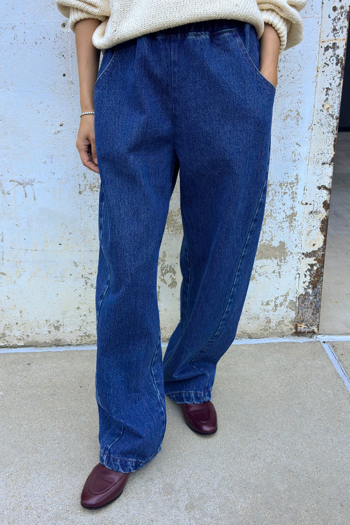 Long Arc Pants - Blue Denim