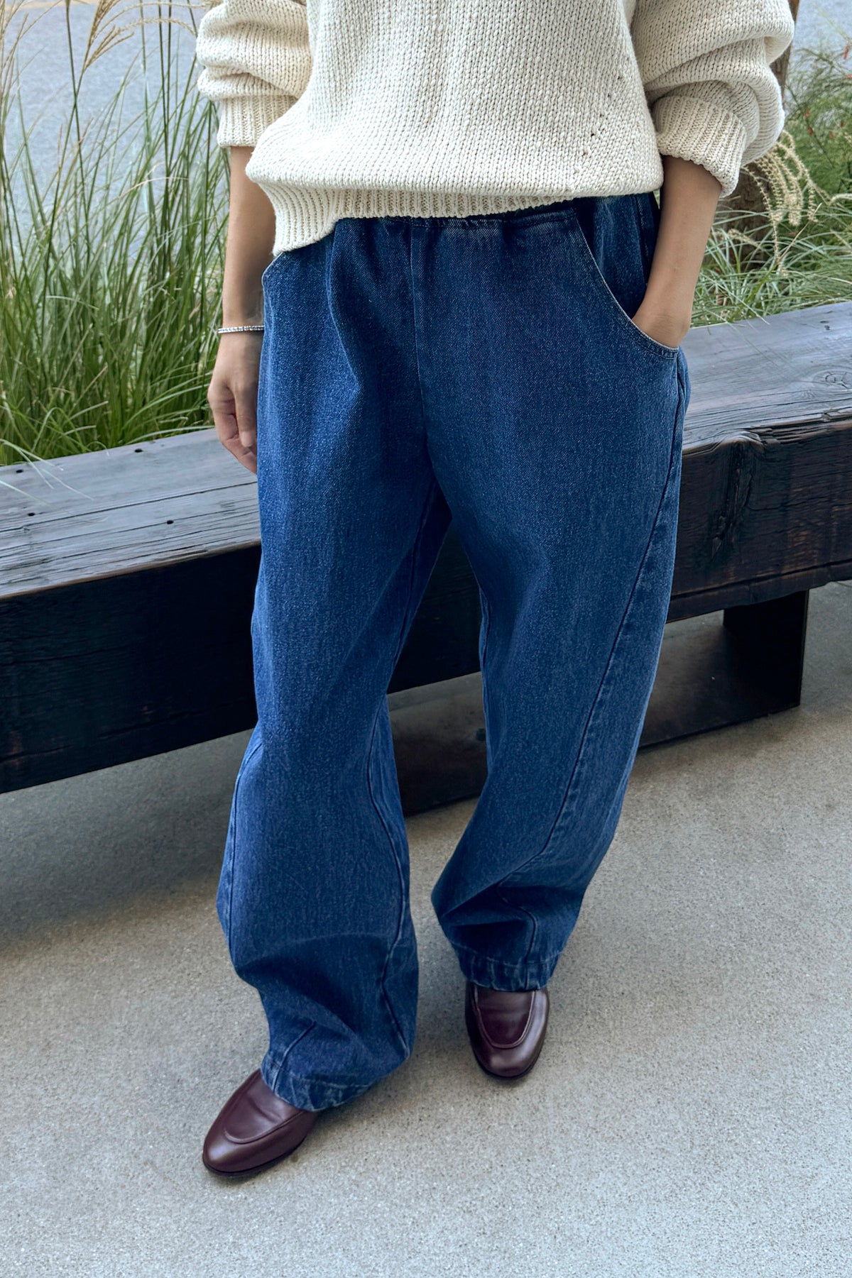 Long Arc Pants - Blue Denim