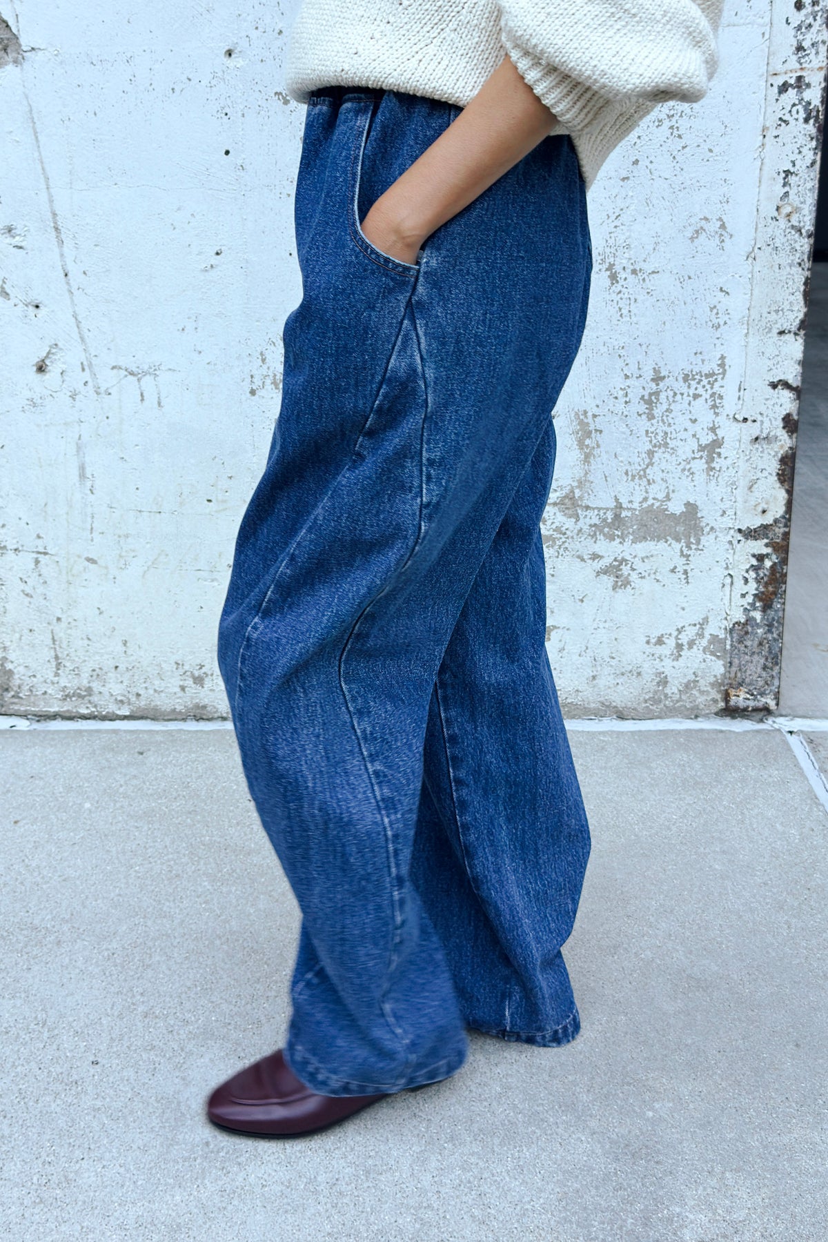Long Arc Pants - Blue Denim