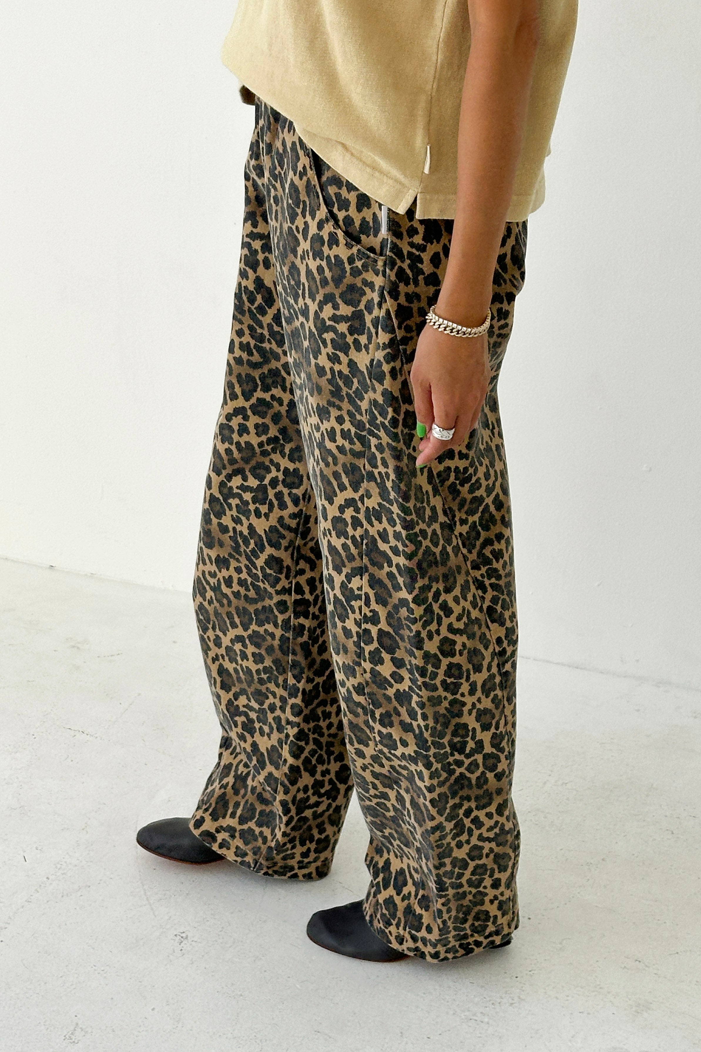 Long Arc Pants - Leopard