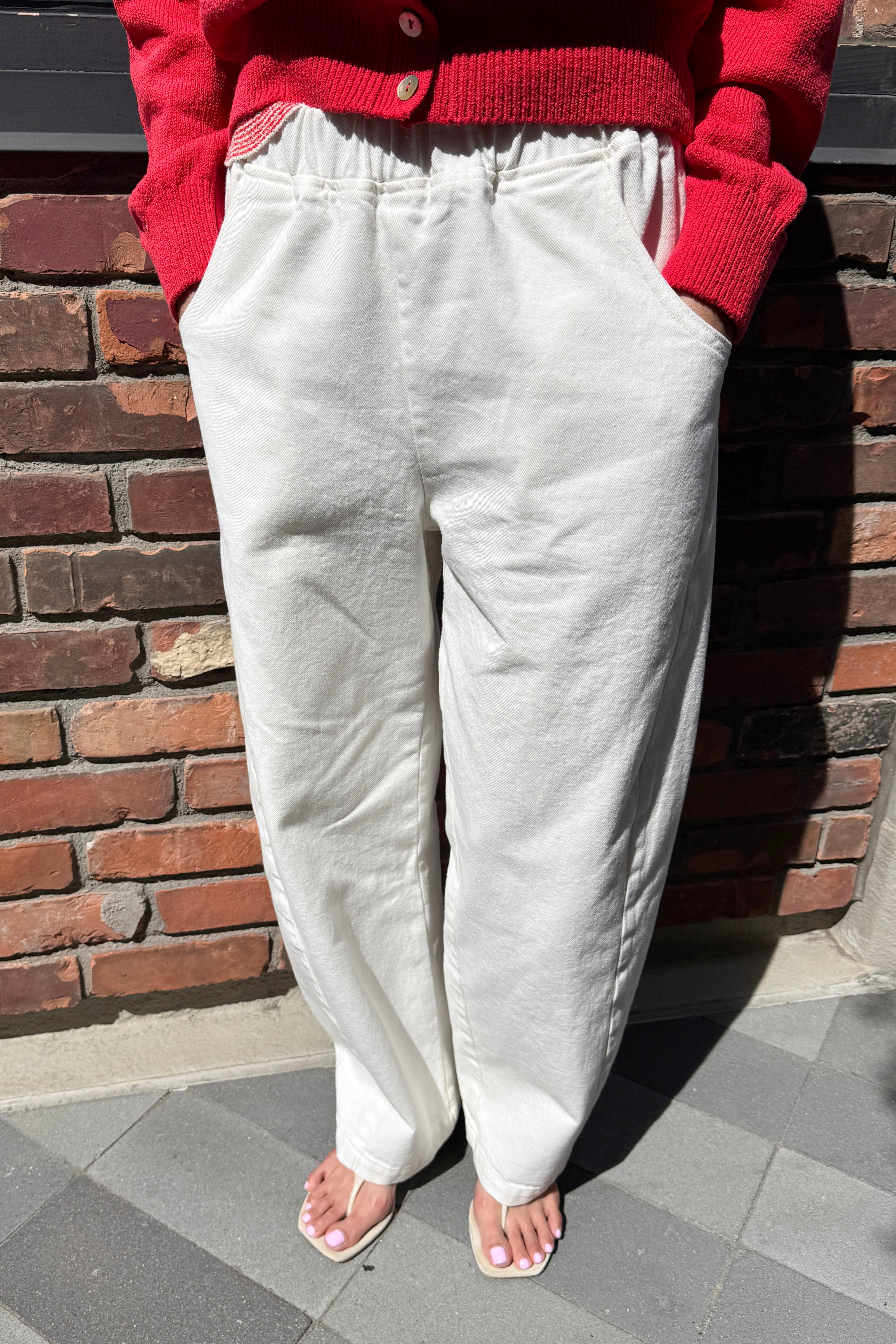 Long Arc Pants - Milk