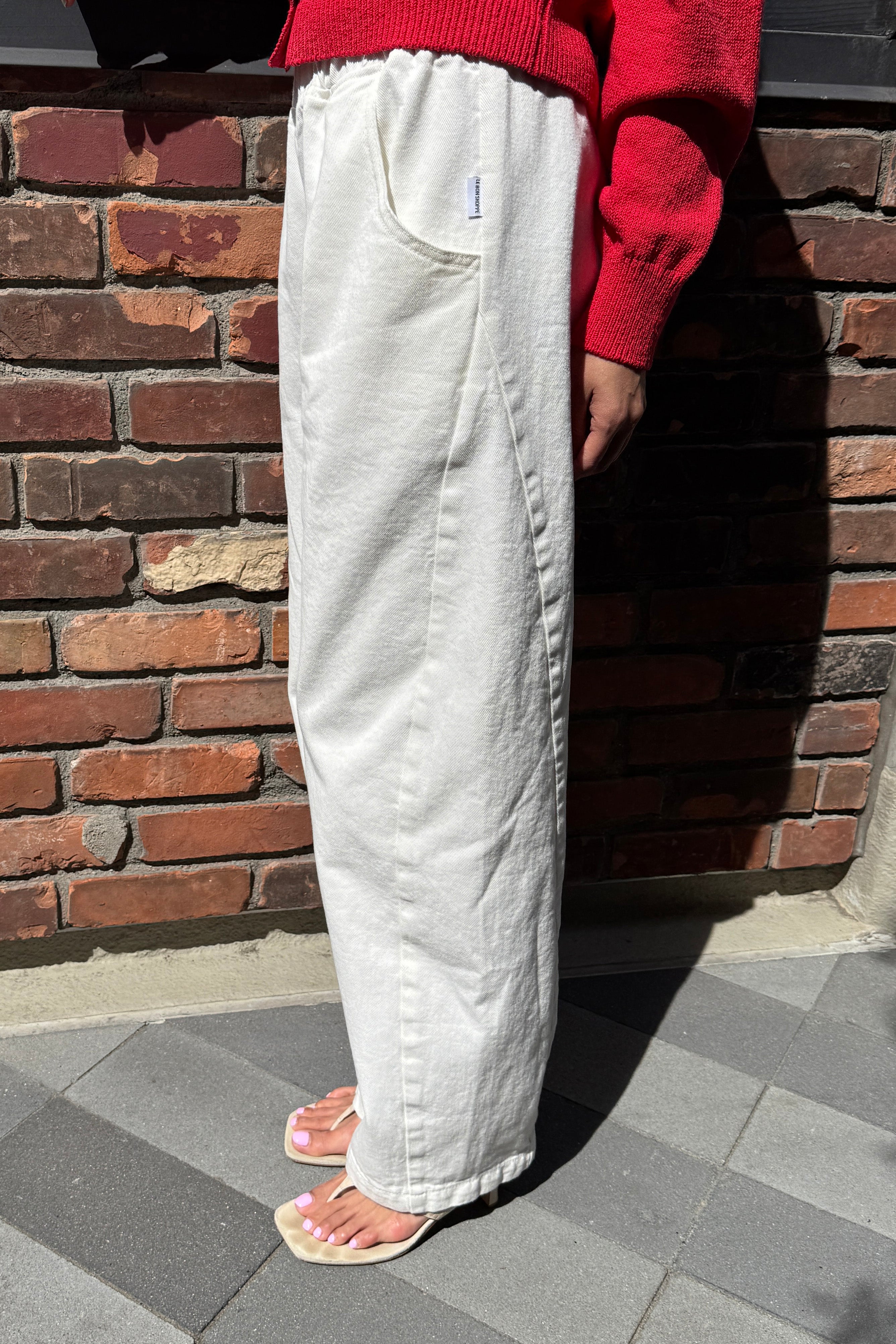 Long Arc Pants - Milk