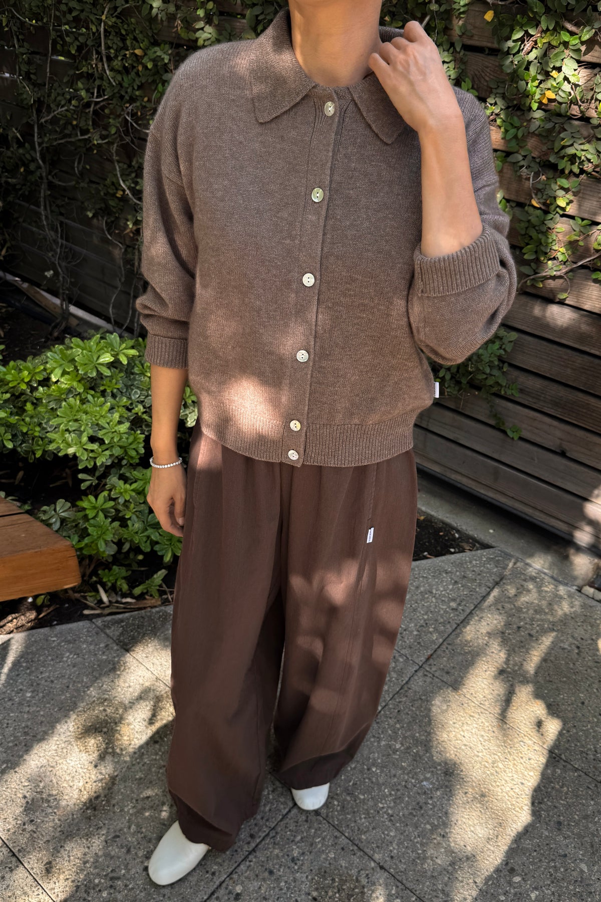 Lou Cashmere Cardigan - Frappe