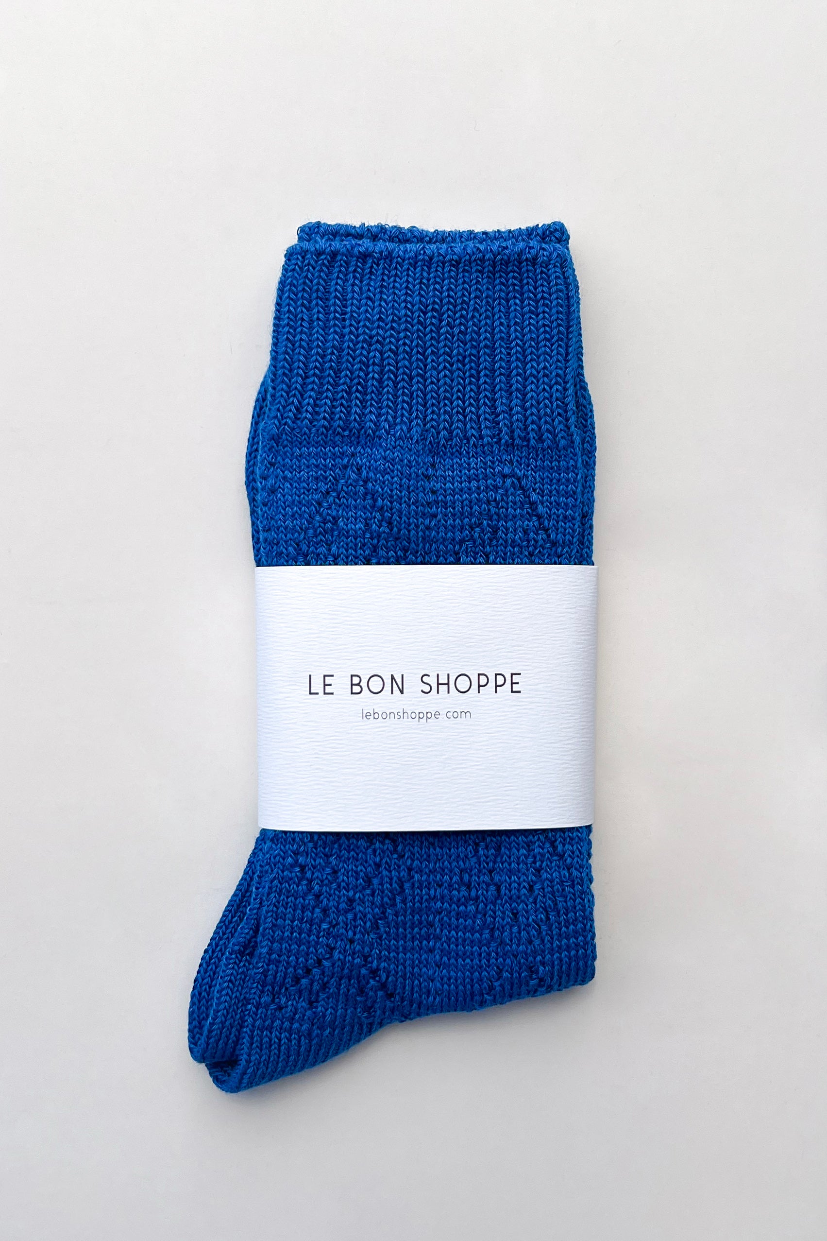 Modal Eyelet Socks - Cobalt