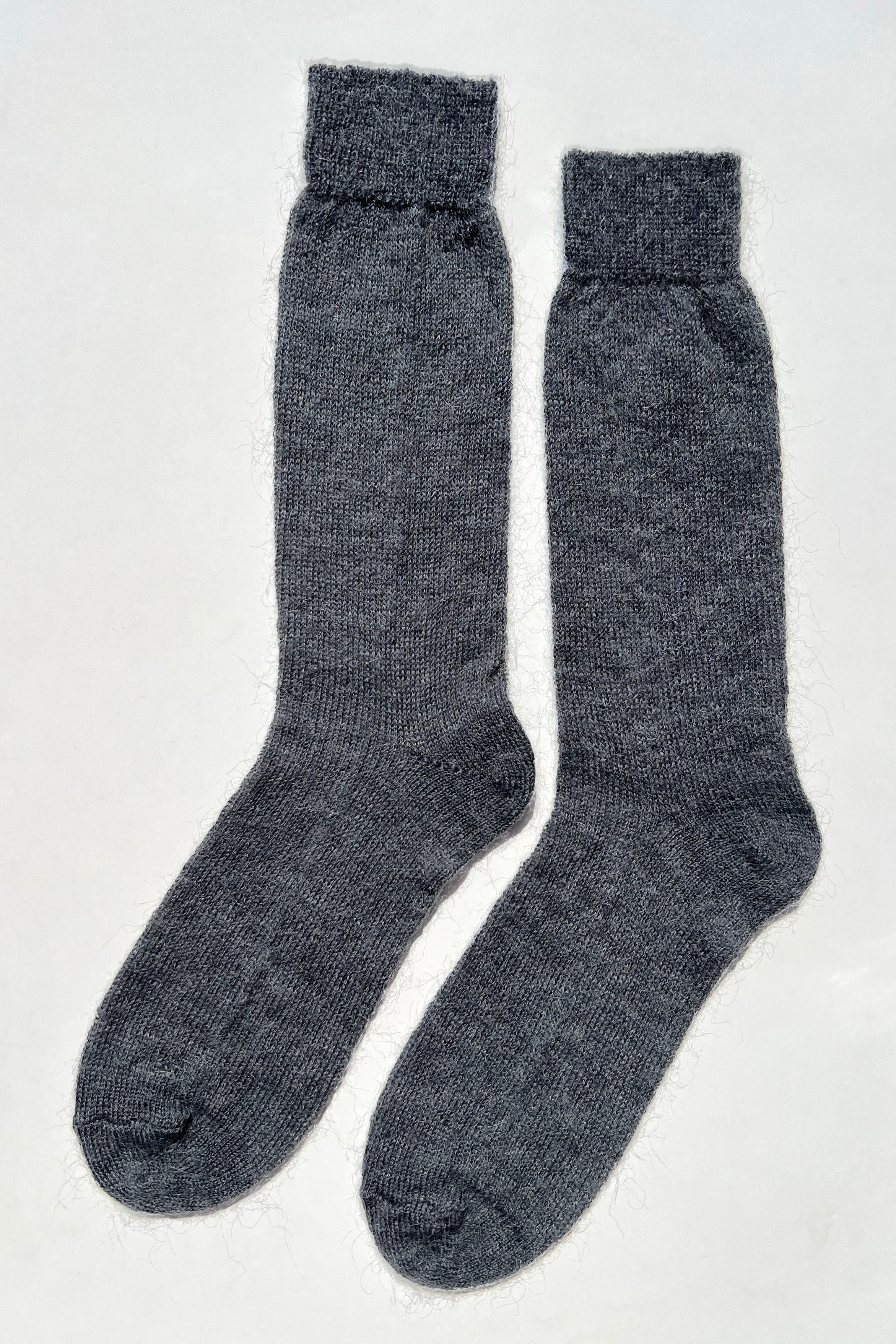 Mohair Veil Socks - Charcoal