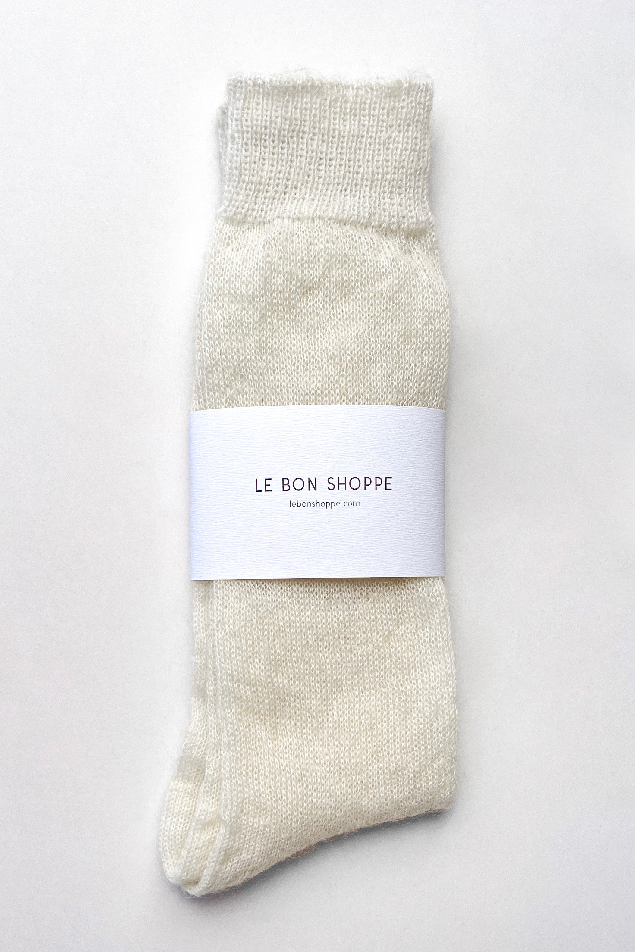 Mohair Veil Socks - Cream