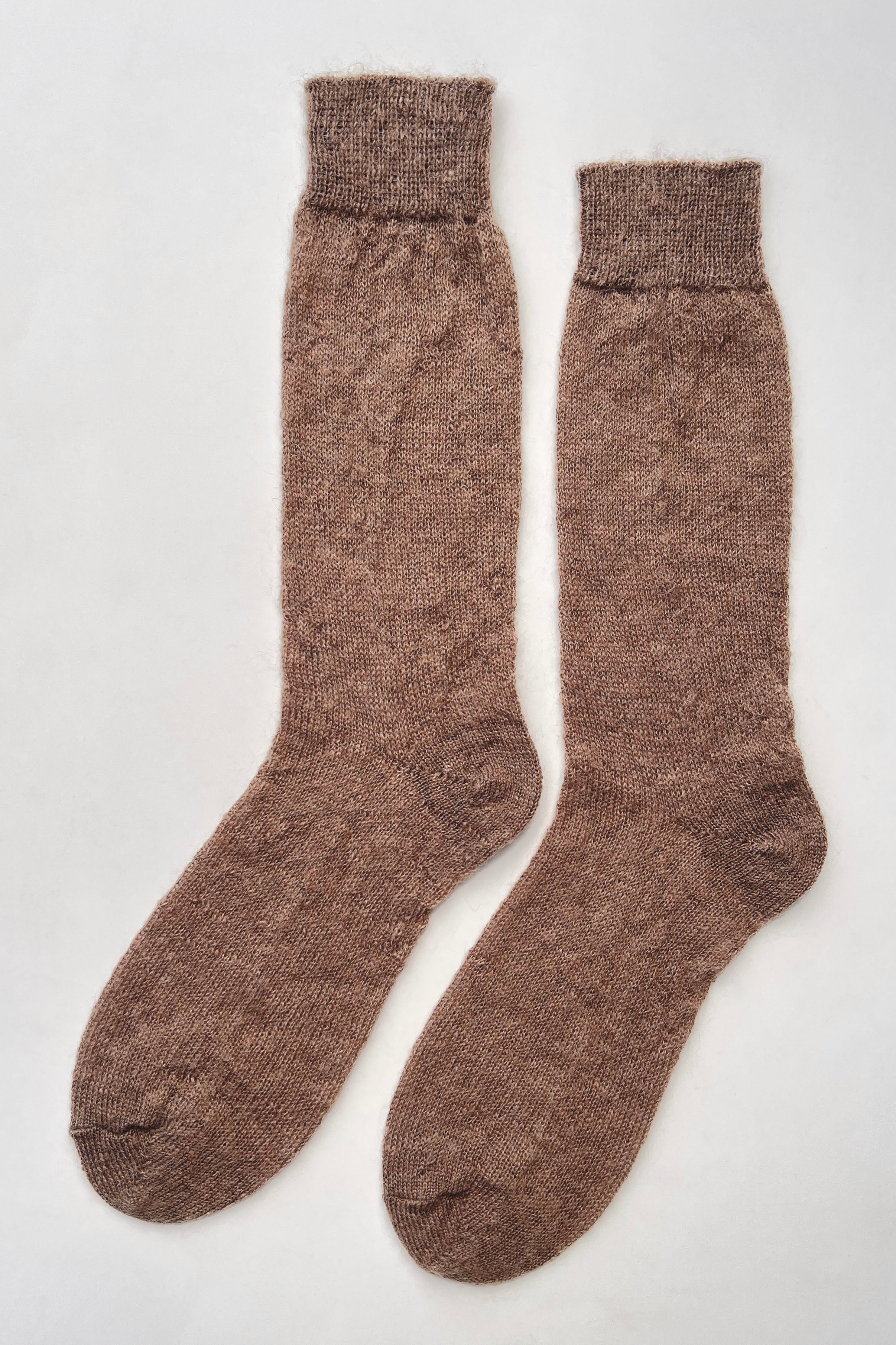 Mohair Veil Socks - Mocha