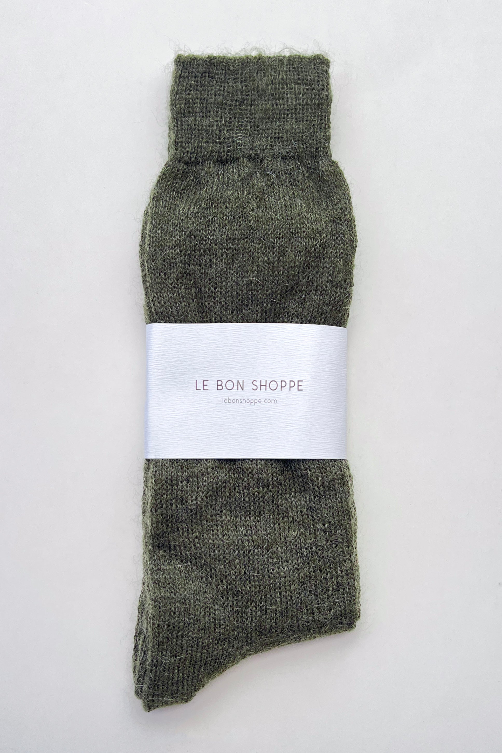 Mohair Veil Socks - Mountain Olive