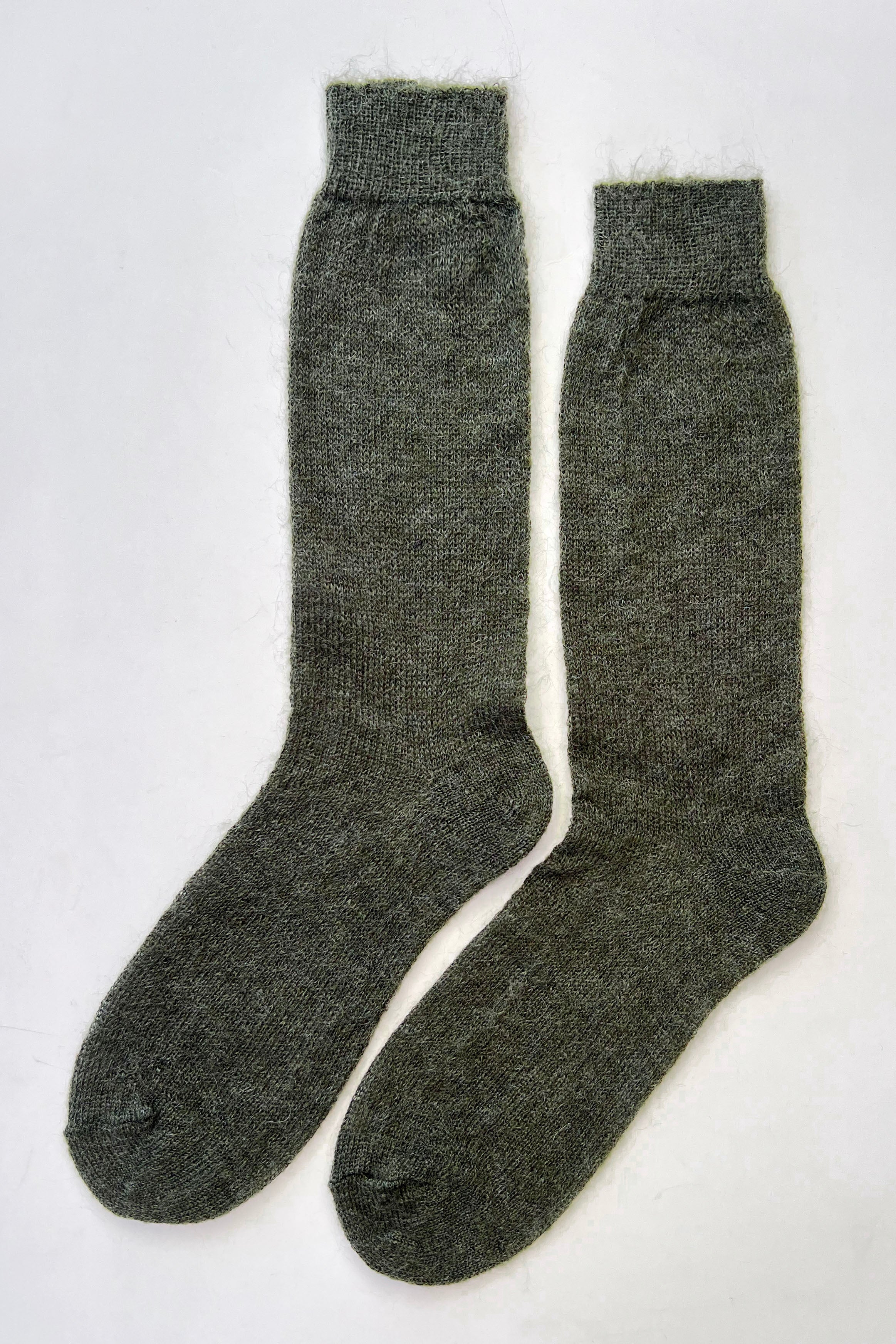 Mohair Veil Socks - Mountain Olive