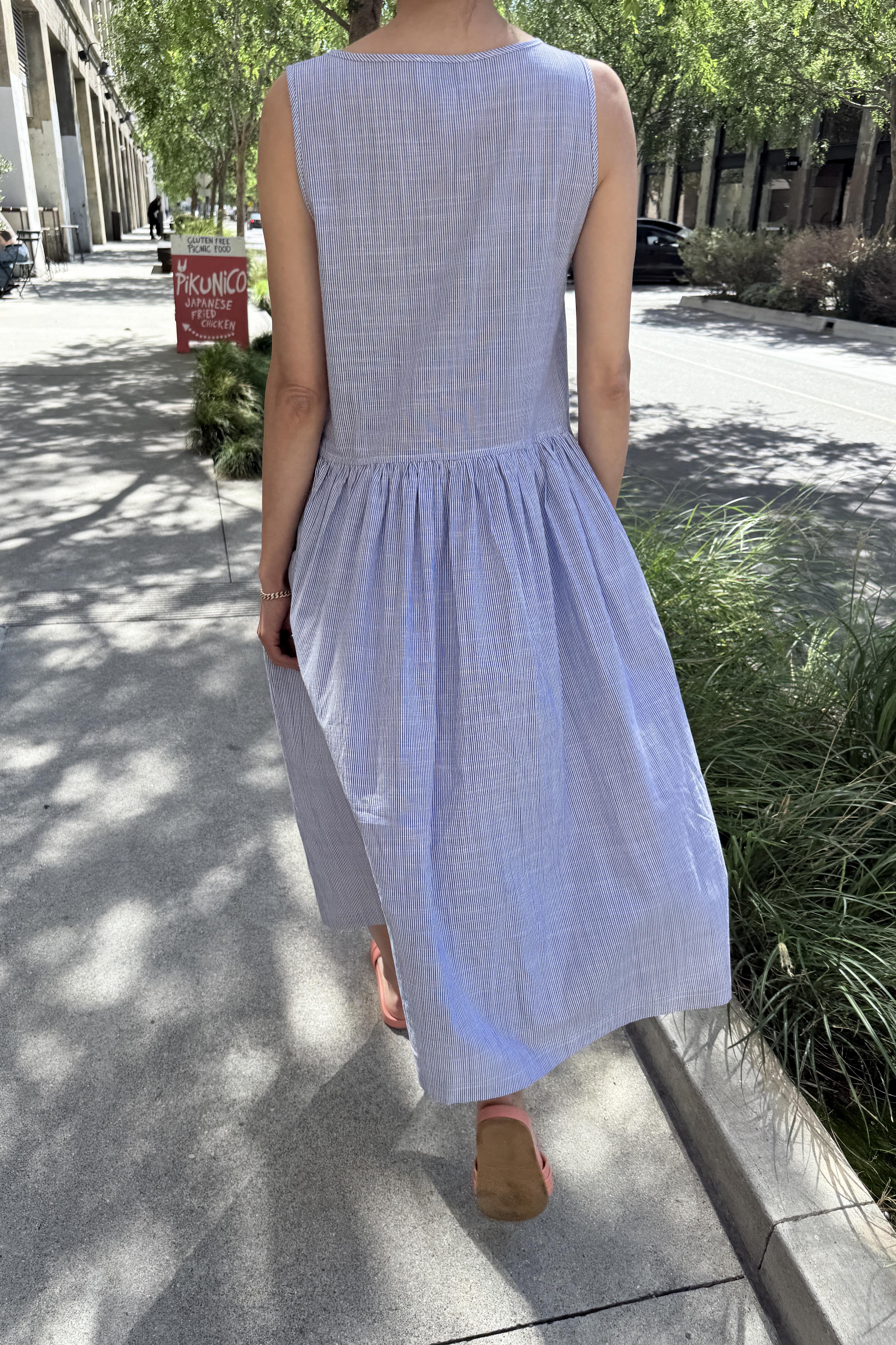 Marianne Dress - Blue Stripe
