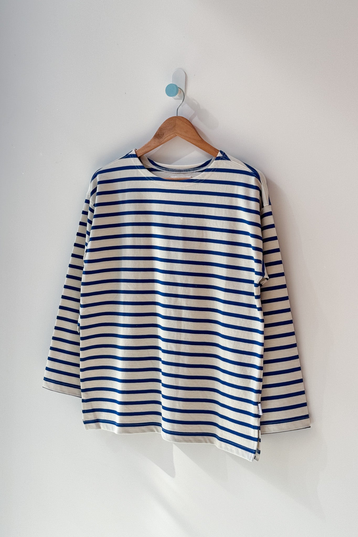 Marseille Top - Blue Stripe on Cream