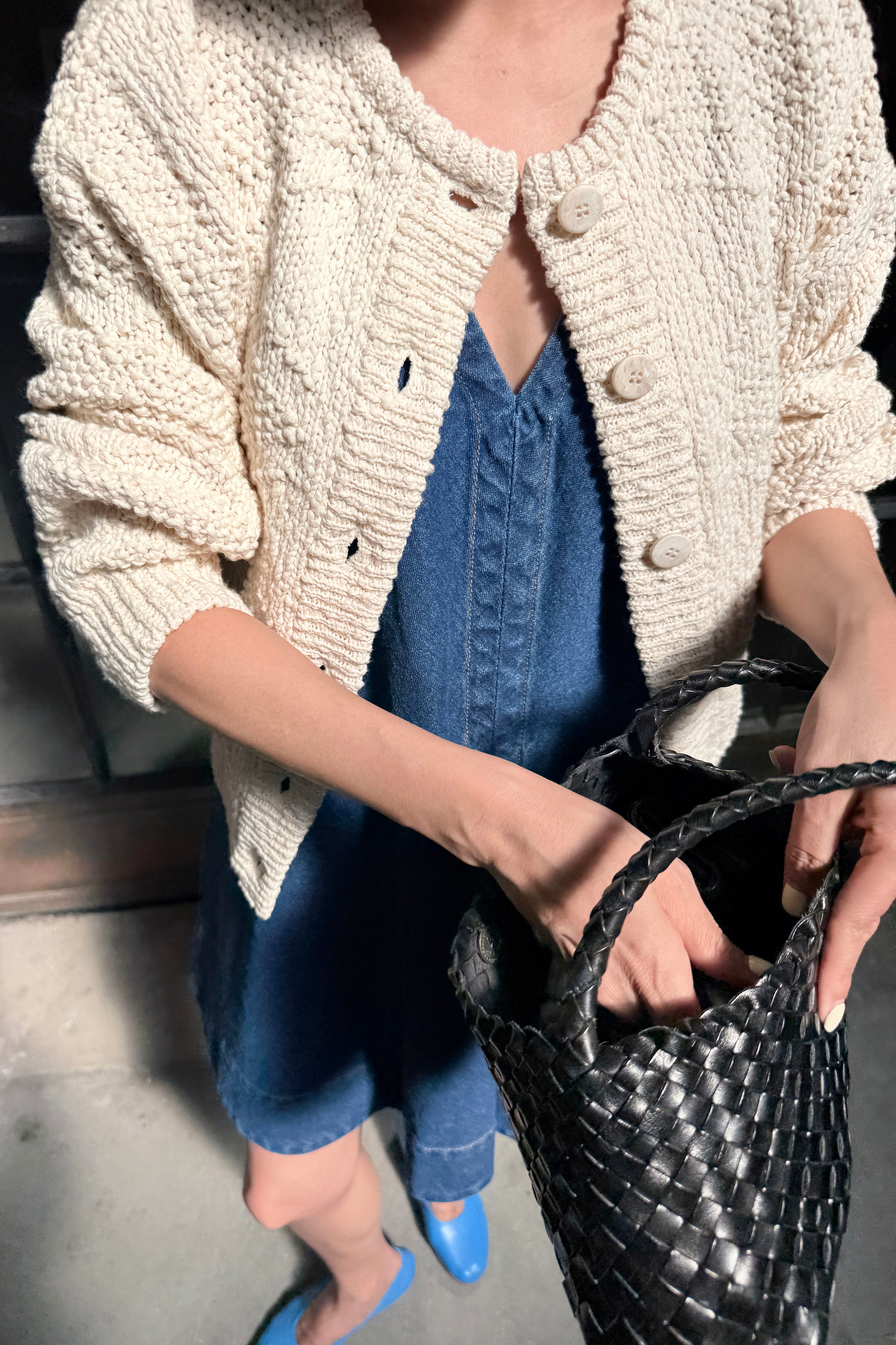 Mason Cotton Cardigan - Naturel