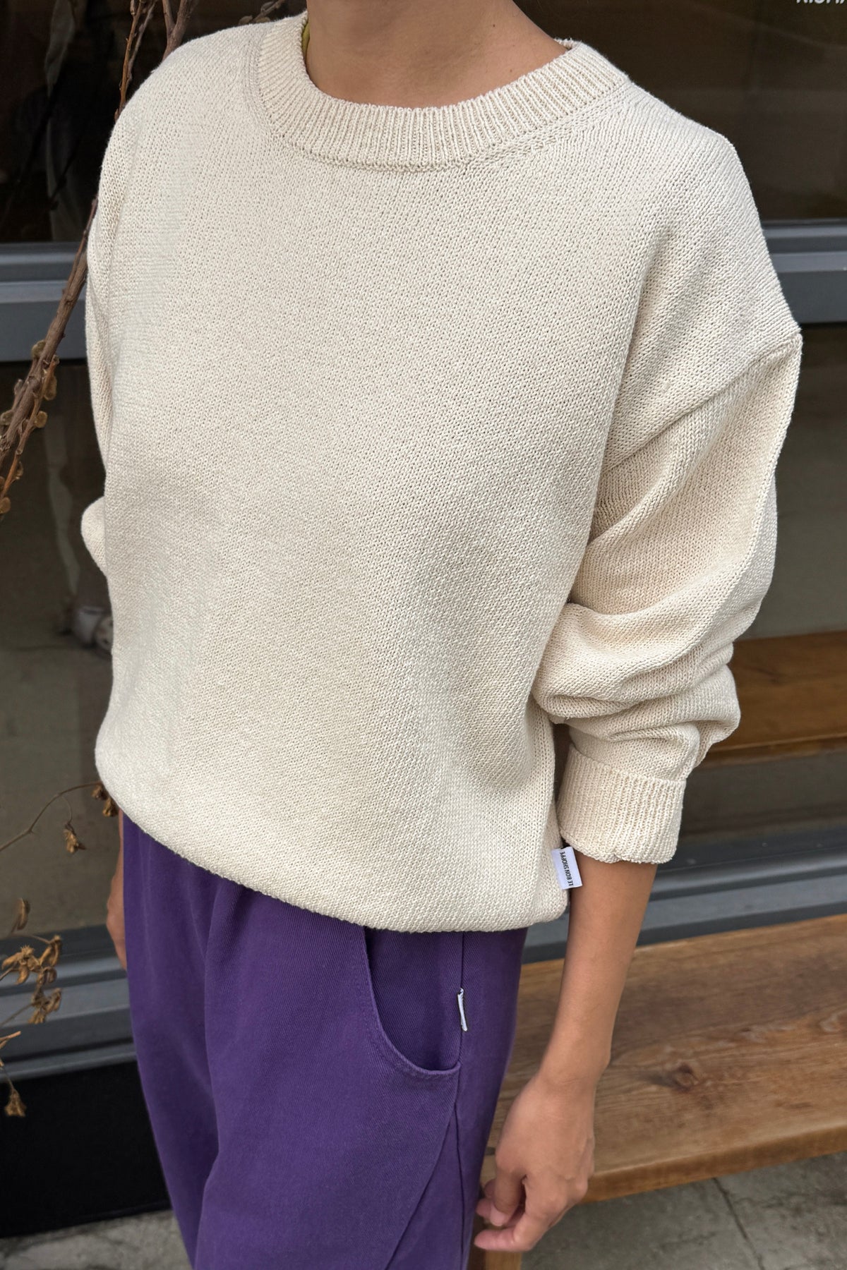 Milo Cotton Sweater - Naturel
