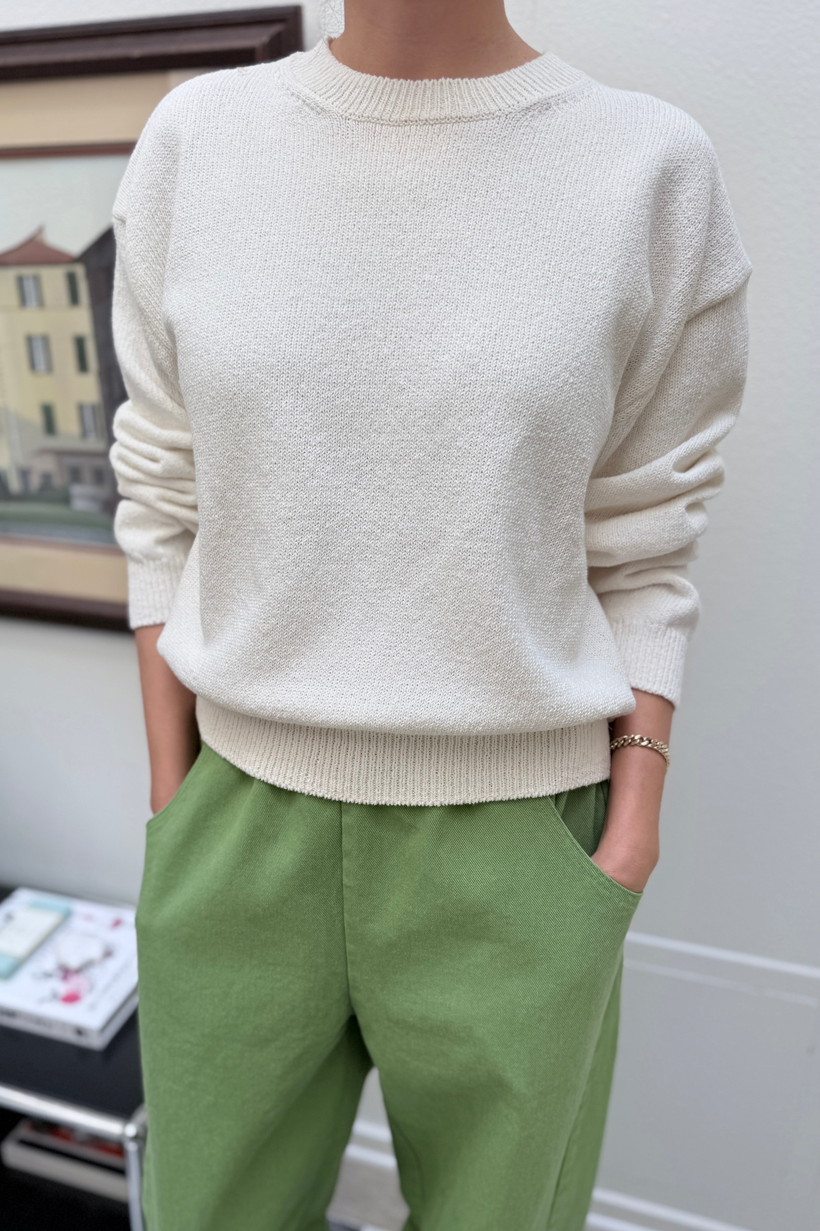 Milo Cotton Sweater - Clean White