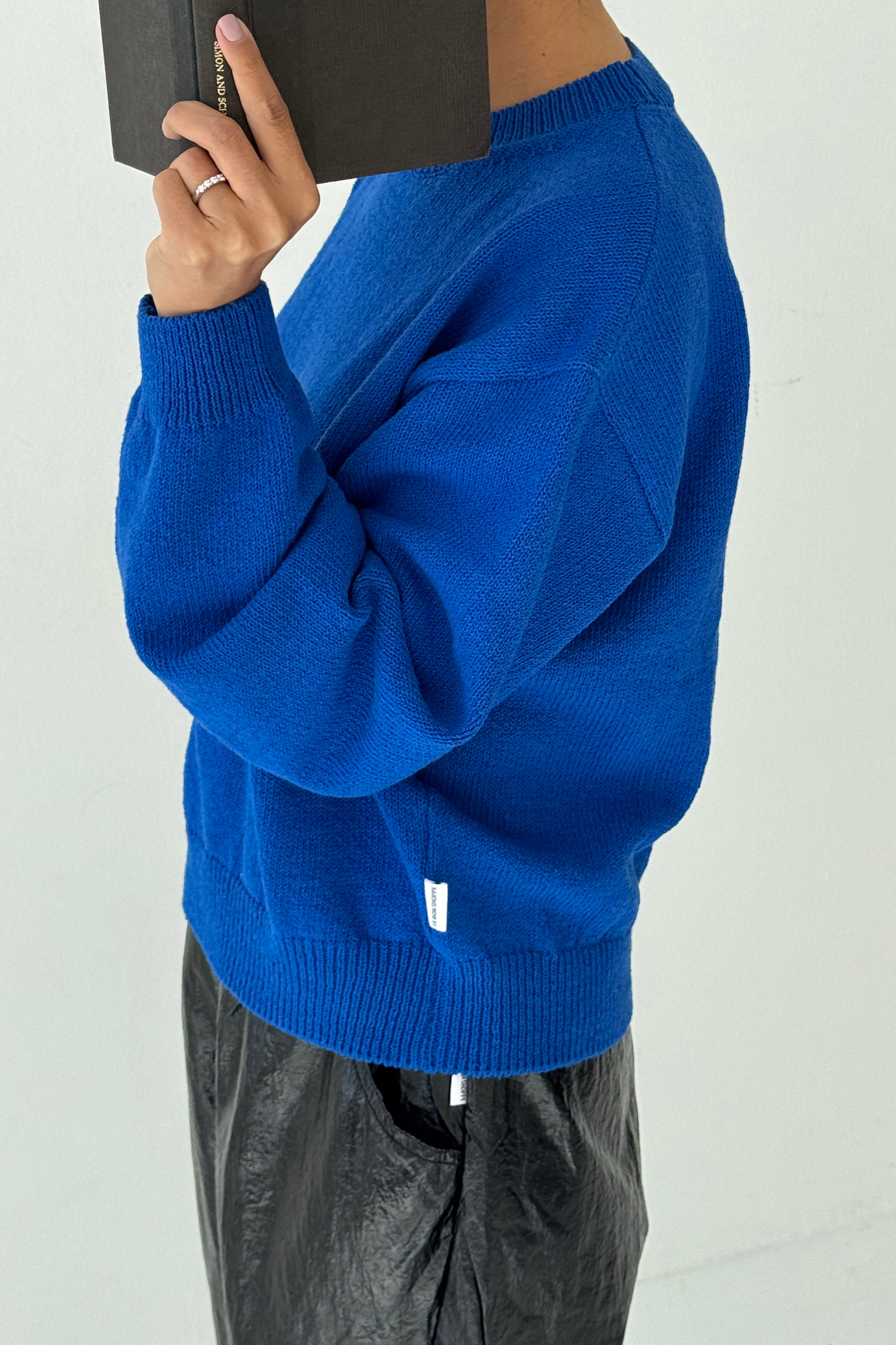 Milo Cotton Sweater - Cobalt