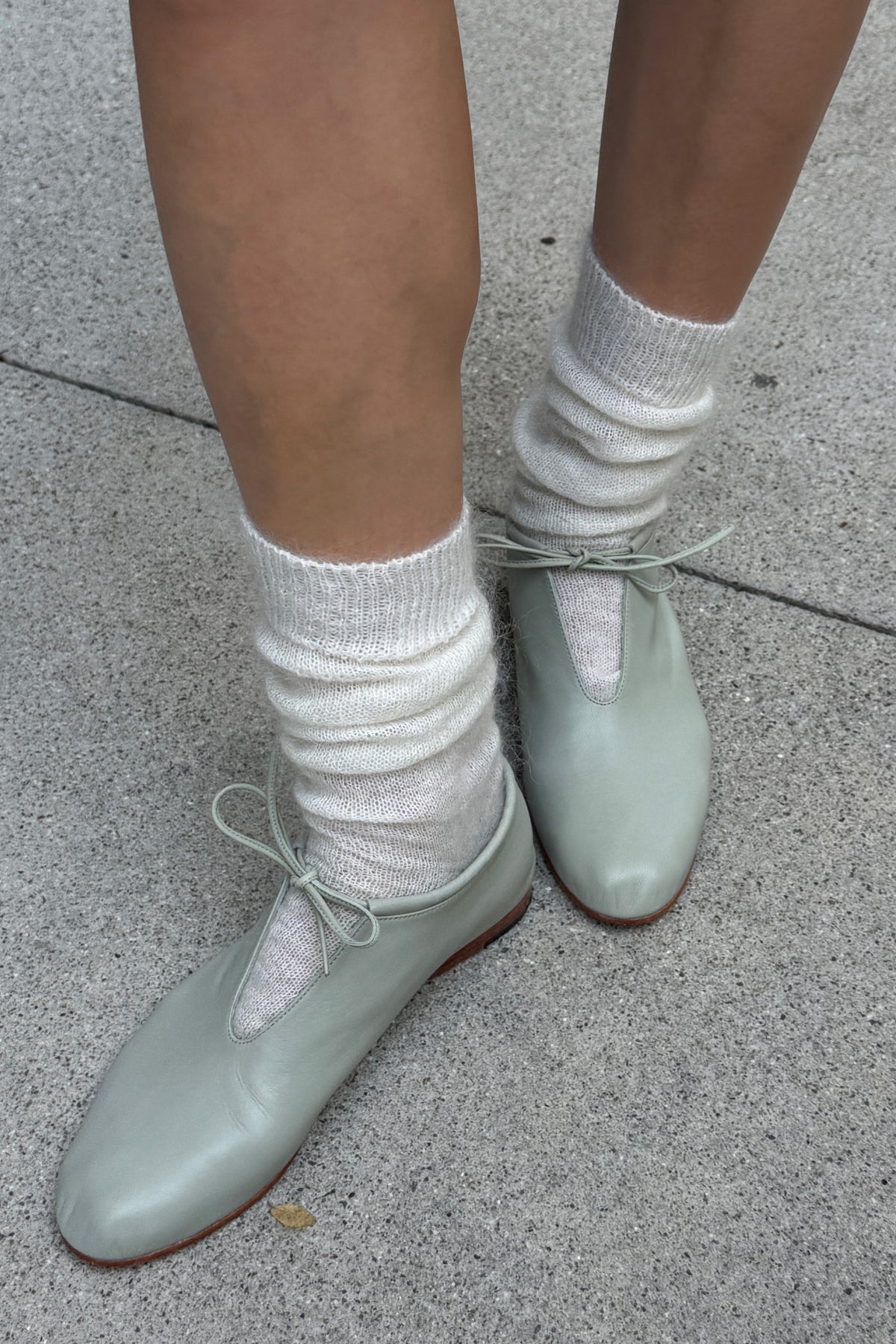Mohair Veil Socks - Cream