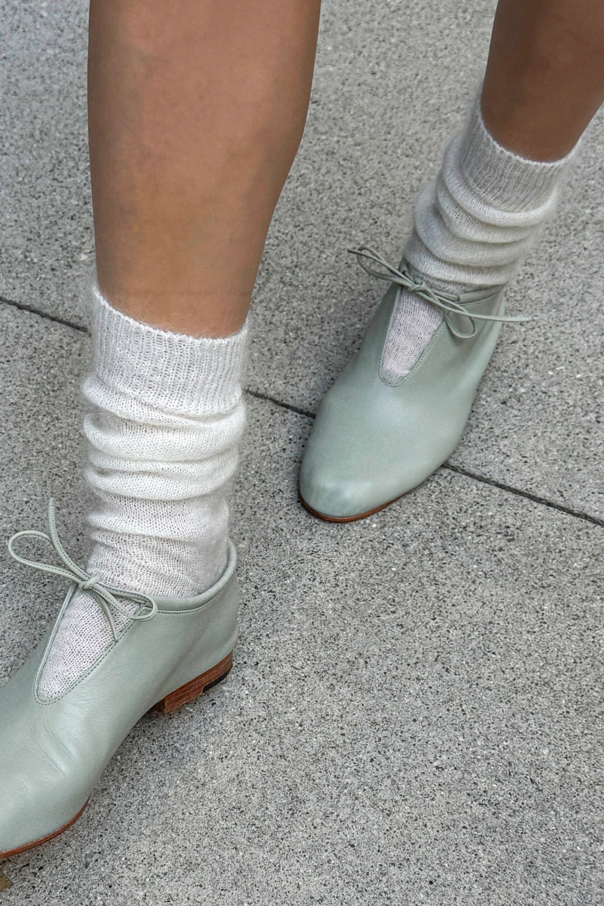 Mohair Veil Socks - Cream