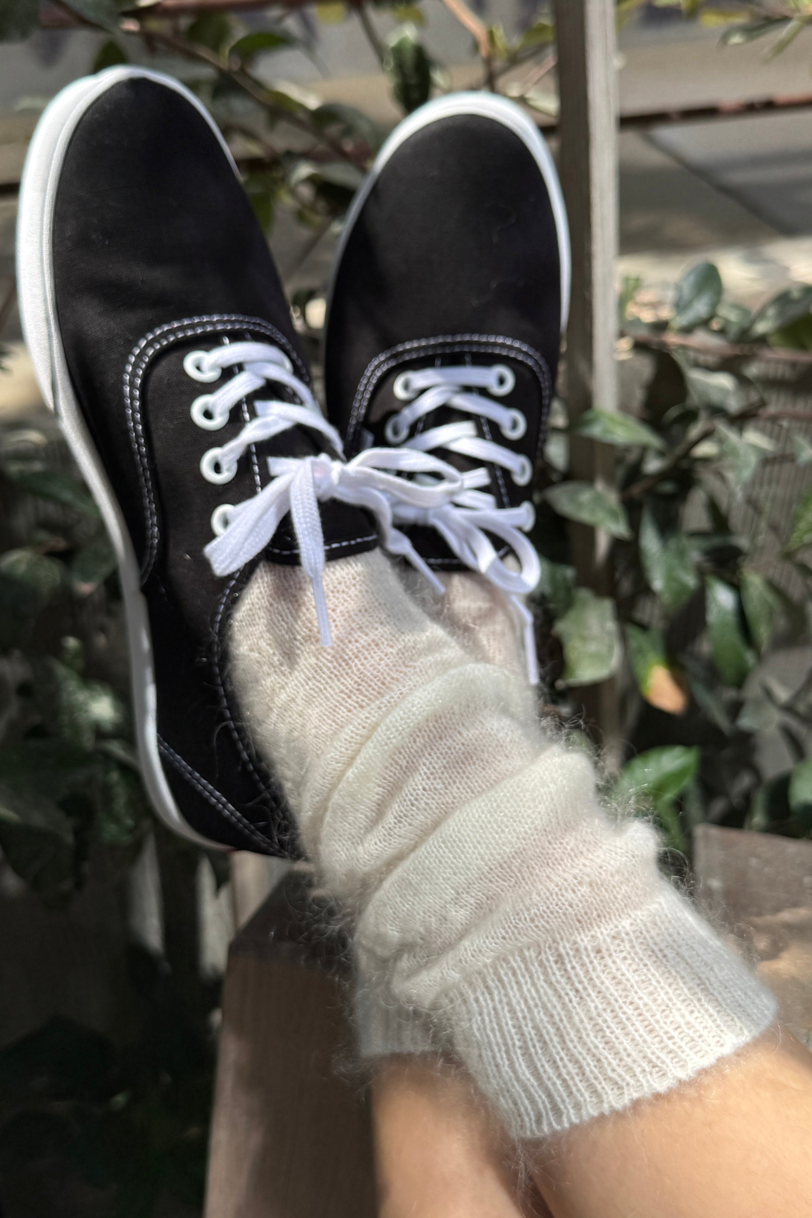Mohair Veil Socks - Cream