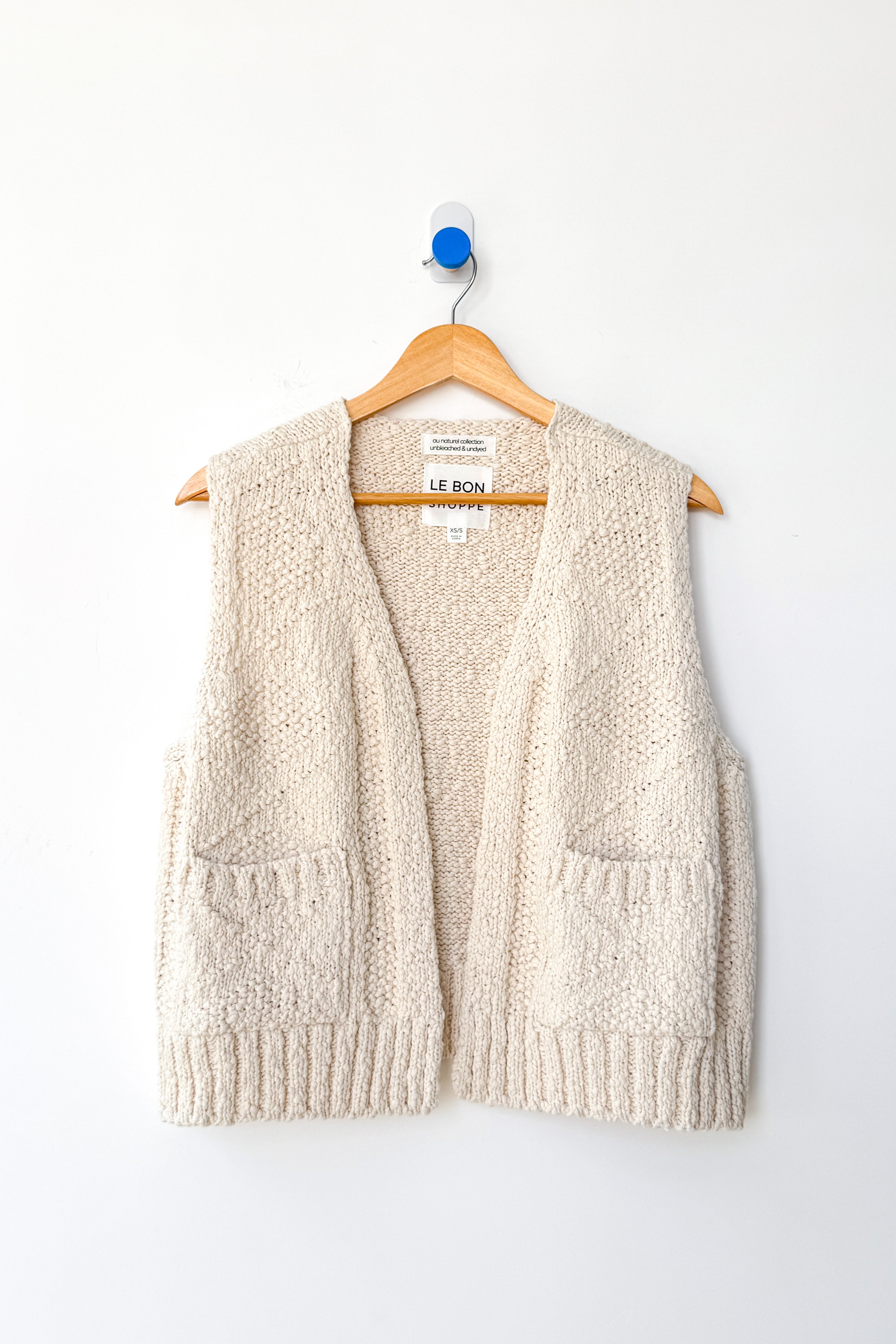 Papa Cotton Vest - Naturel