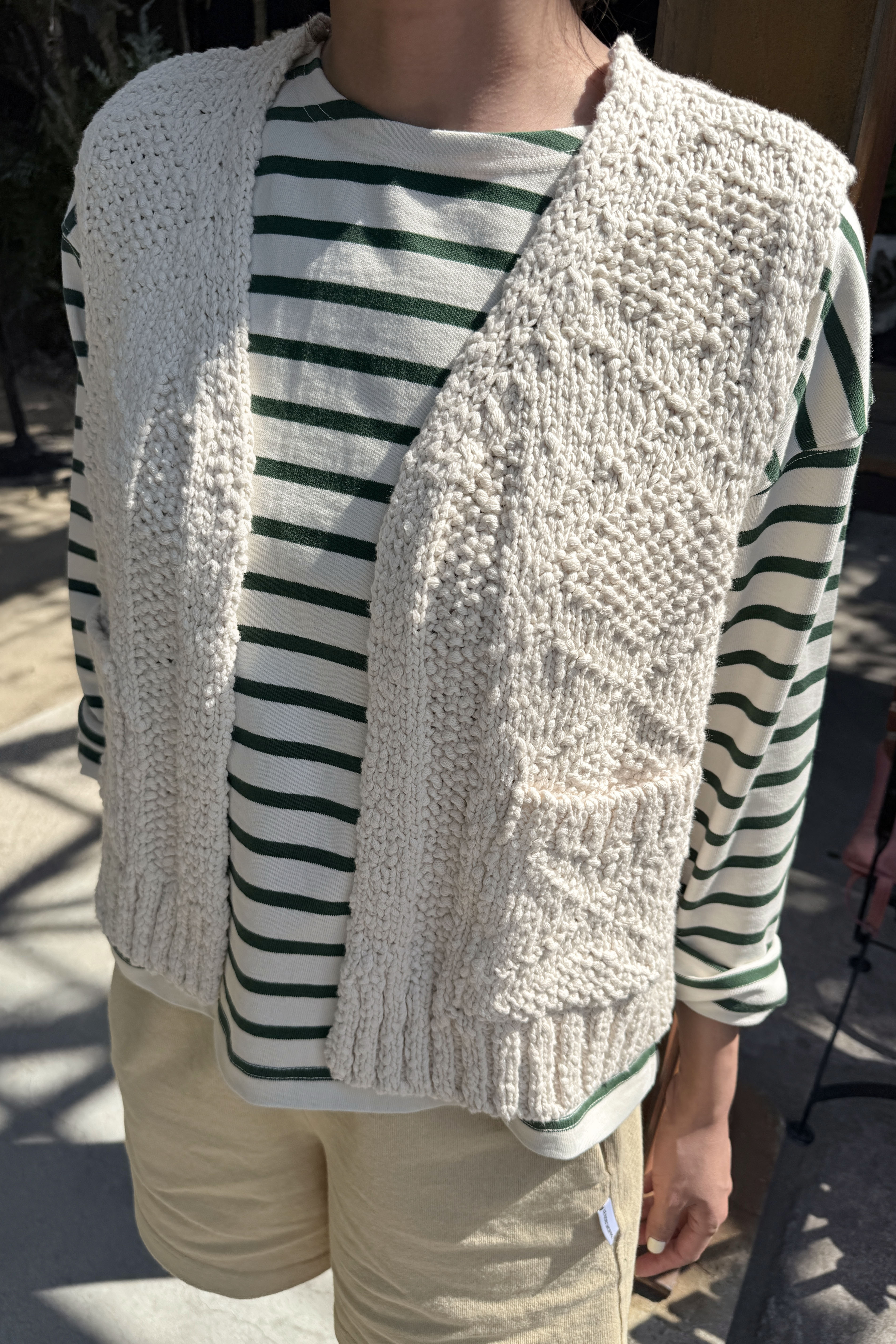 Papa Cotton Vest - Naturel