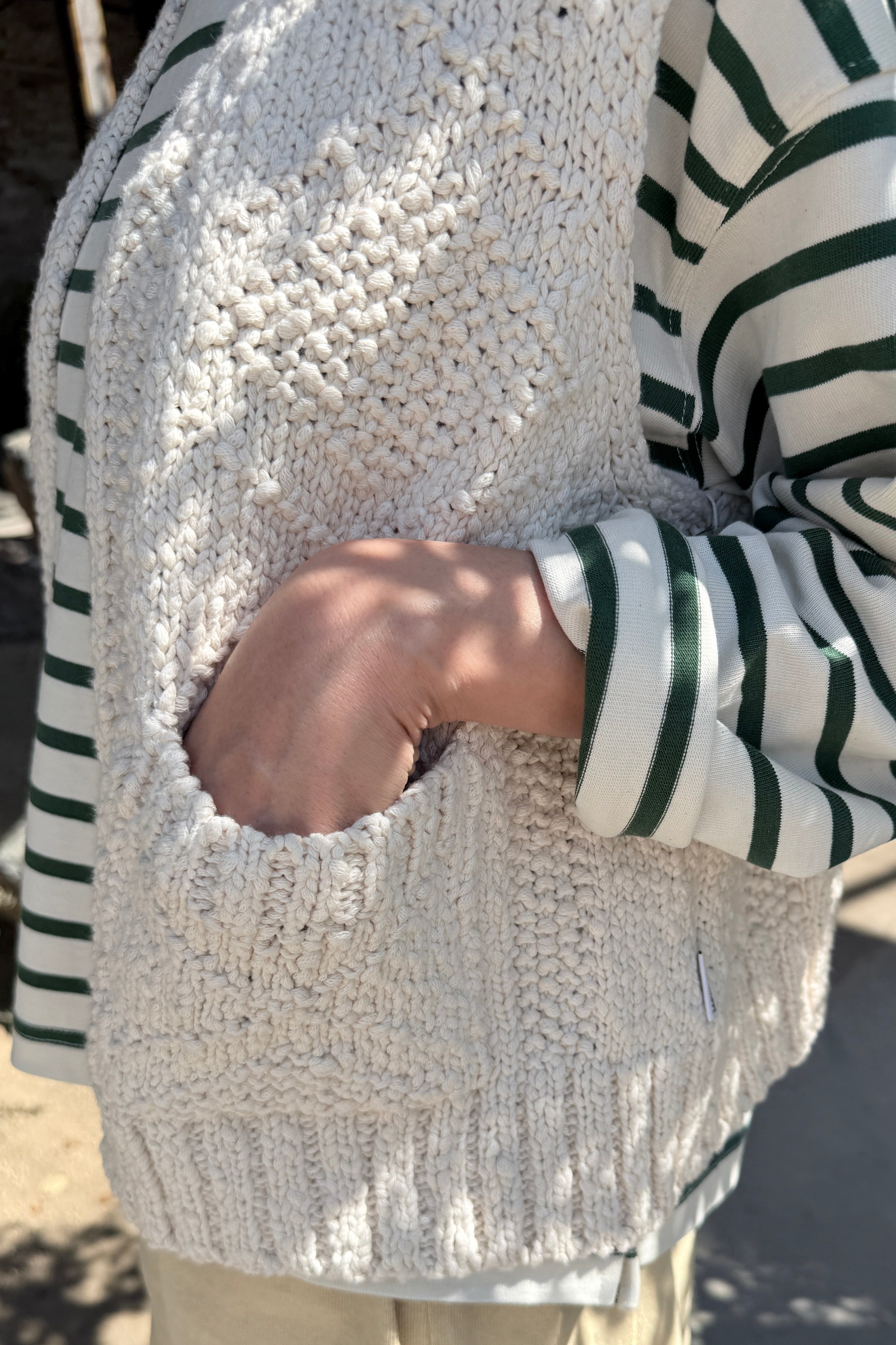 Papa Cotton Vest - Naturel