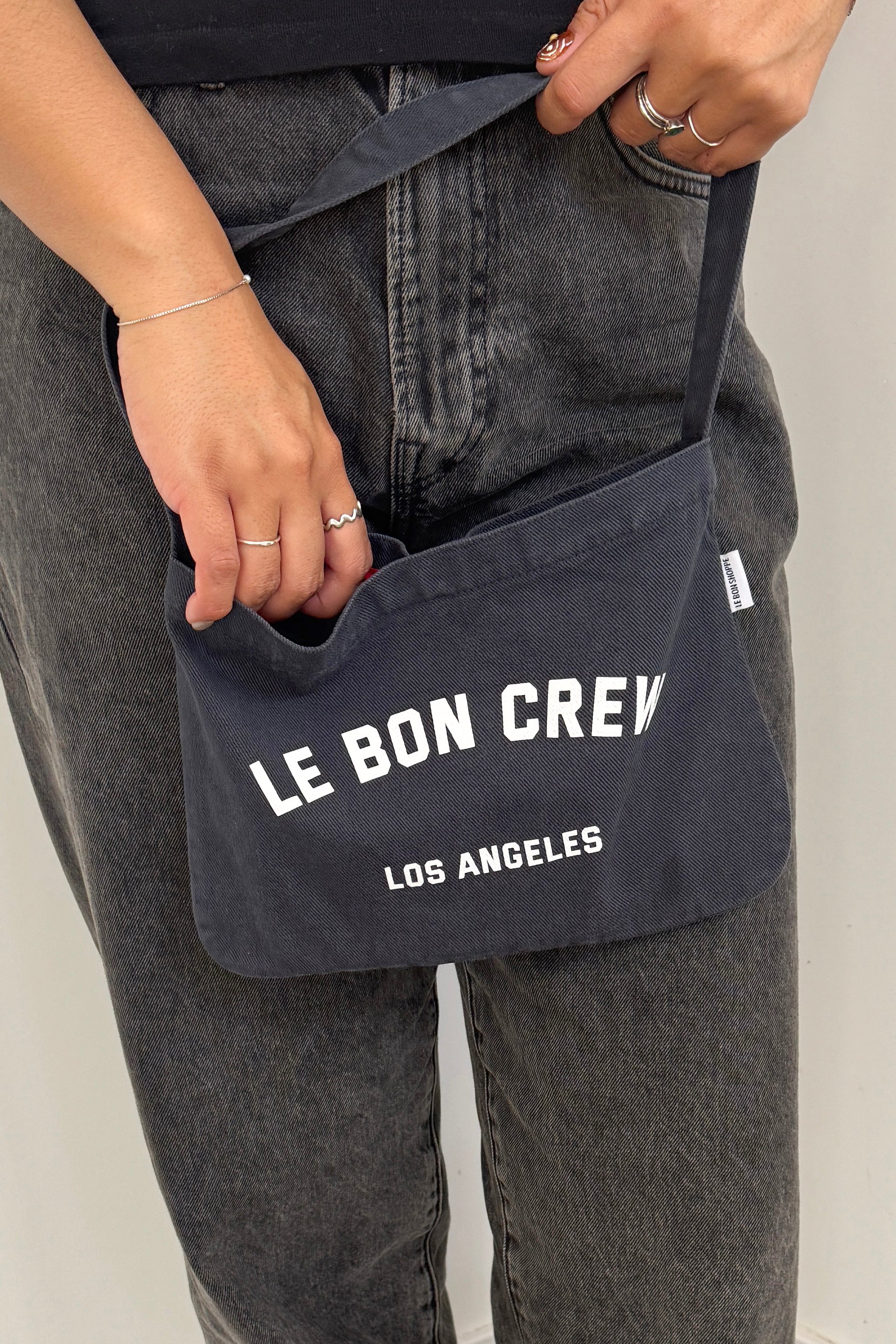 Petite Happy Carry Bag - Coal + White