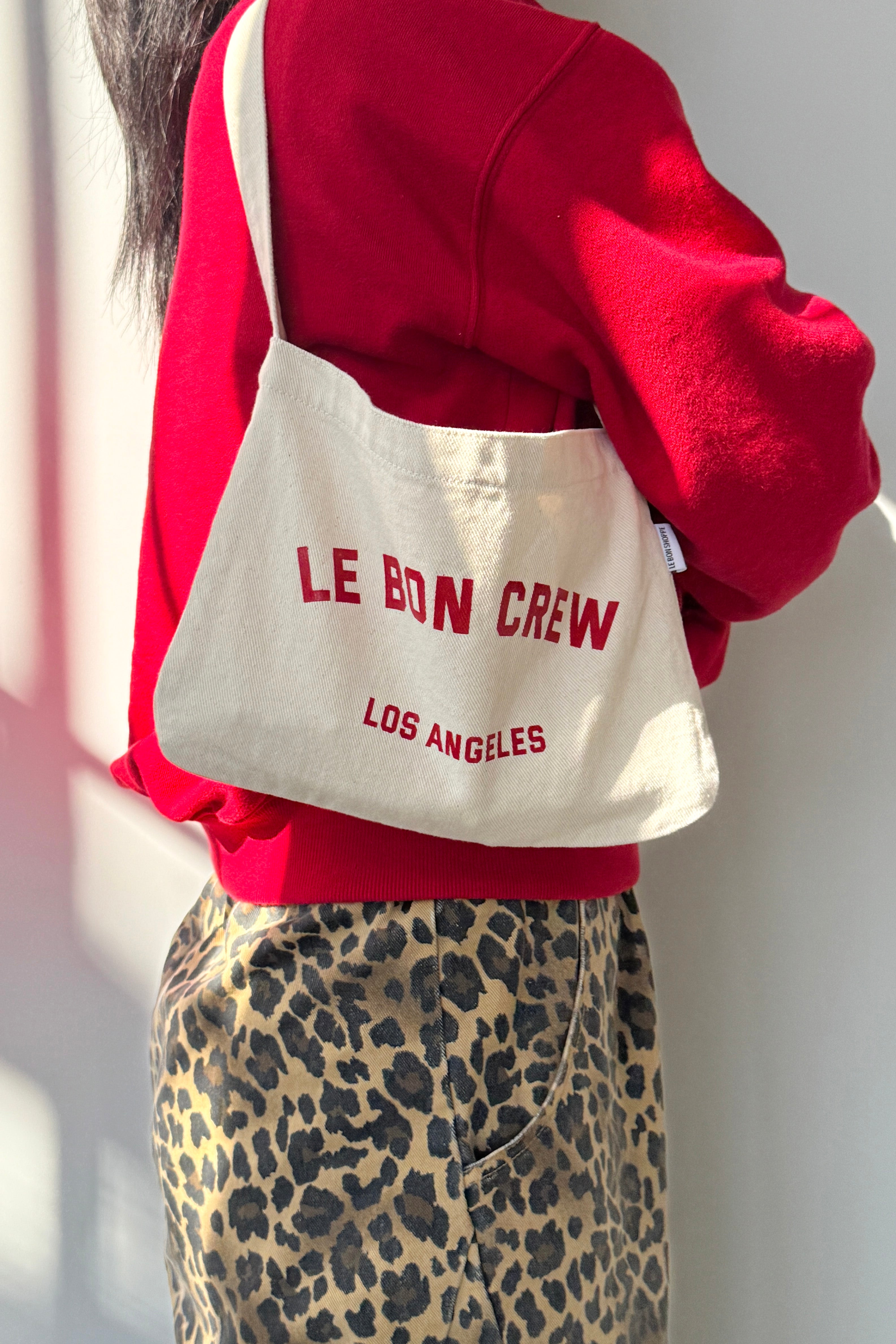 Petite Happy Carry Bag - Naturel + Red