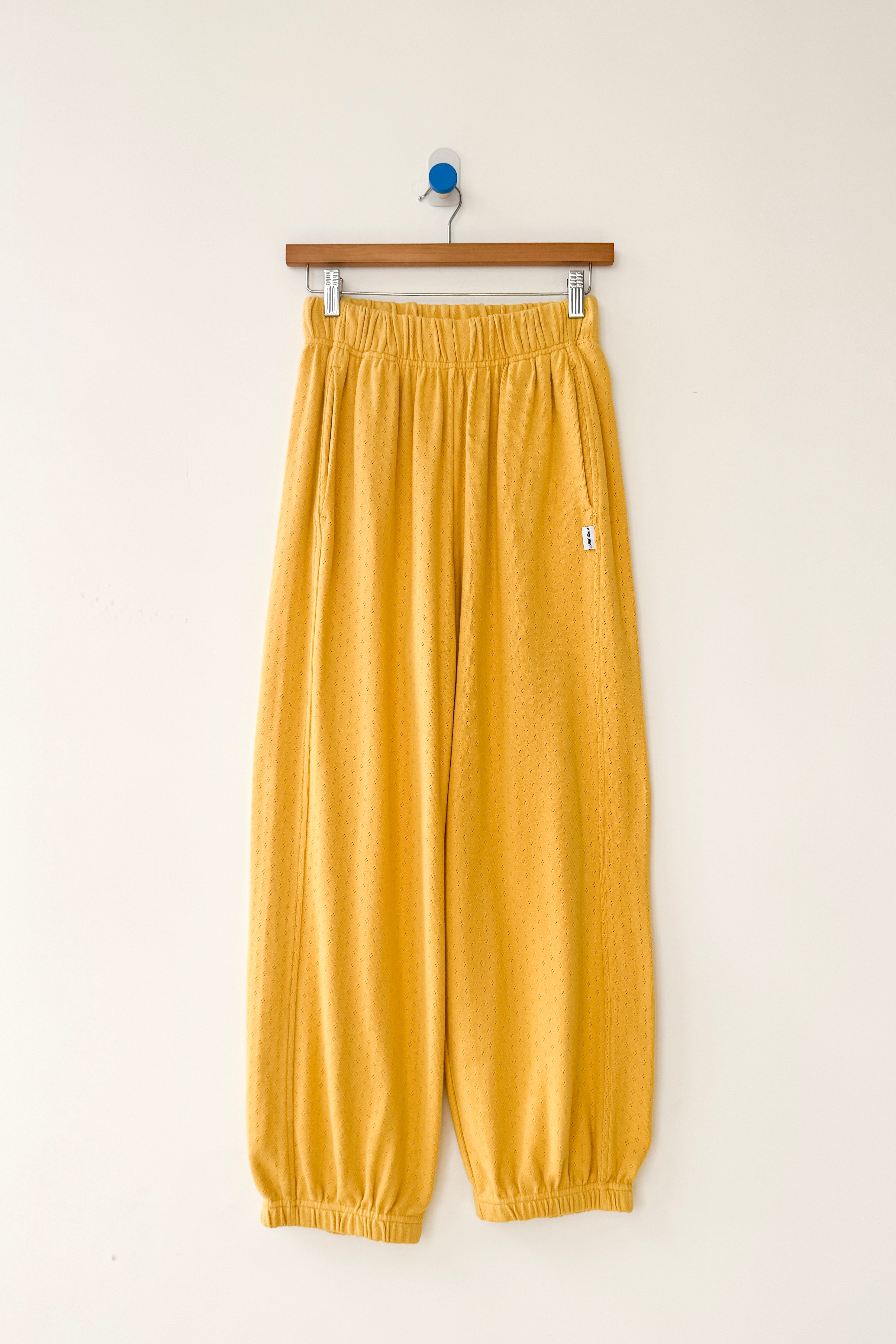 Pointelle Balloon Pants - Deep Yellow