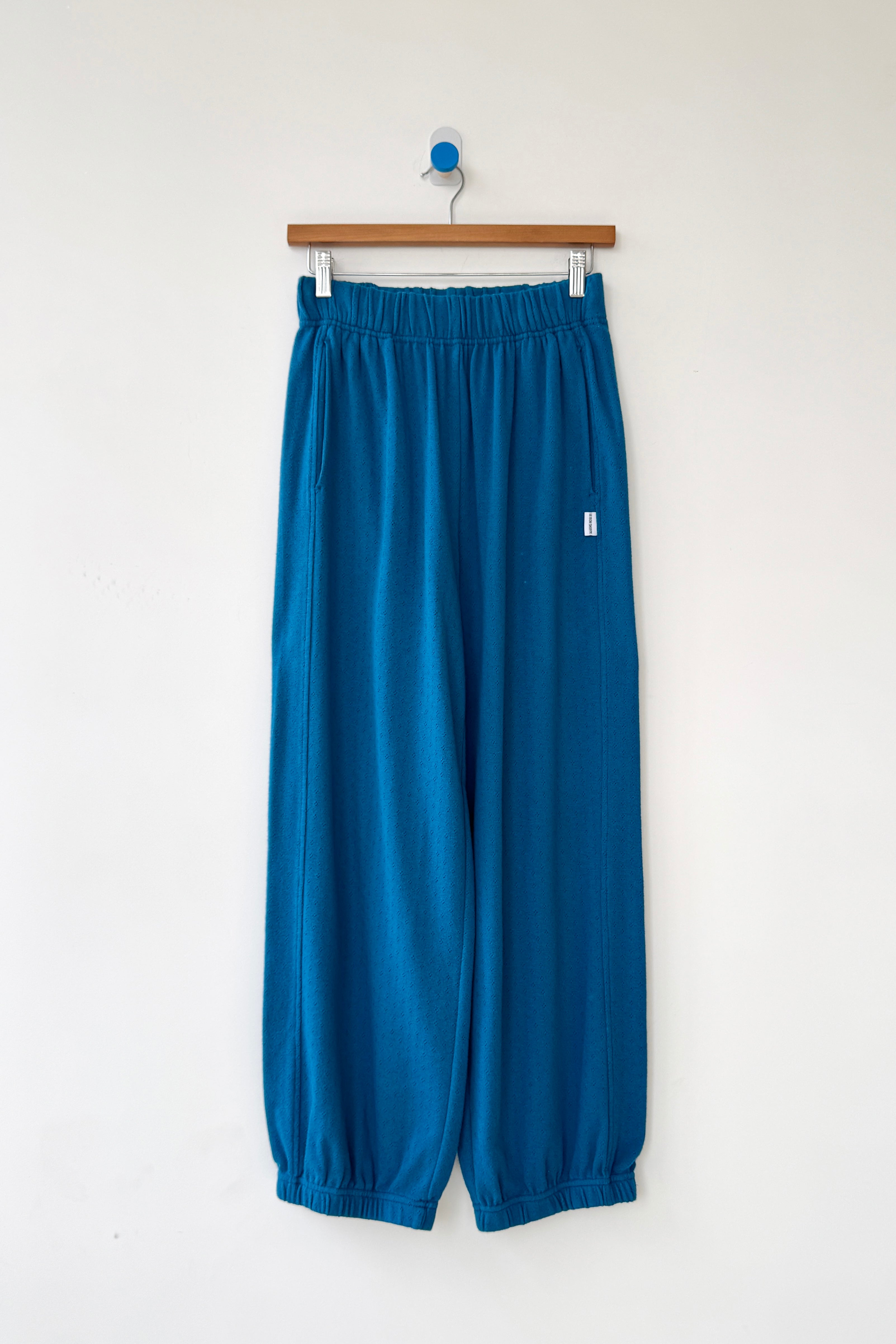 Pointelle Balloon Pants - Sea Blue